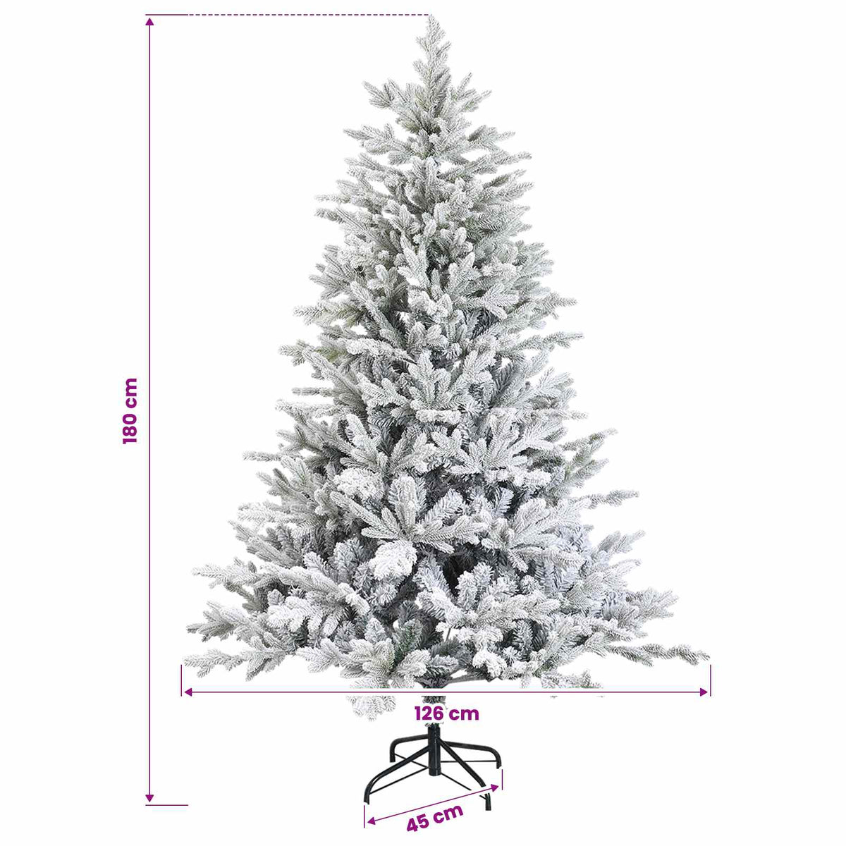 Dirbtinė Sulankstoma Kalėdų Eglutė 180 cm PVC ir metalas