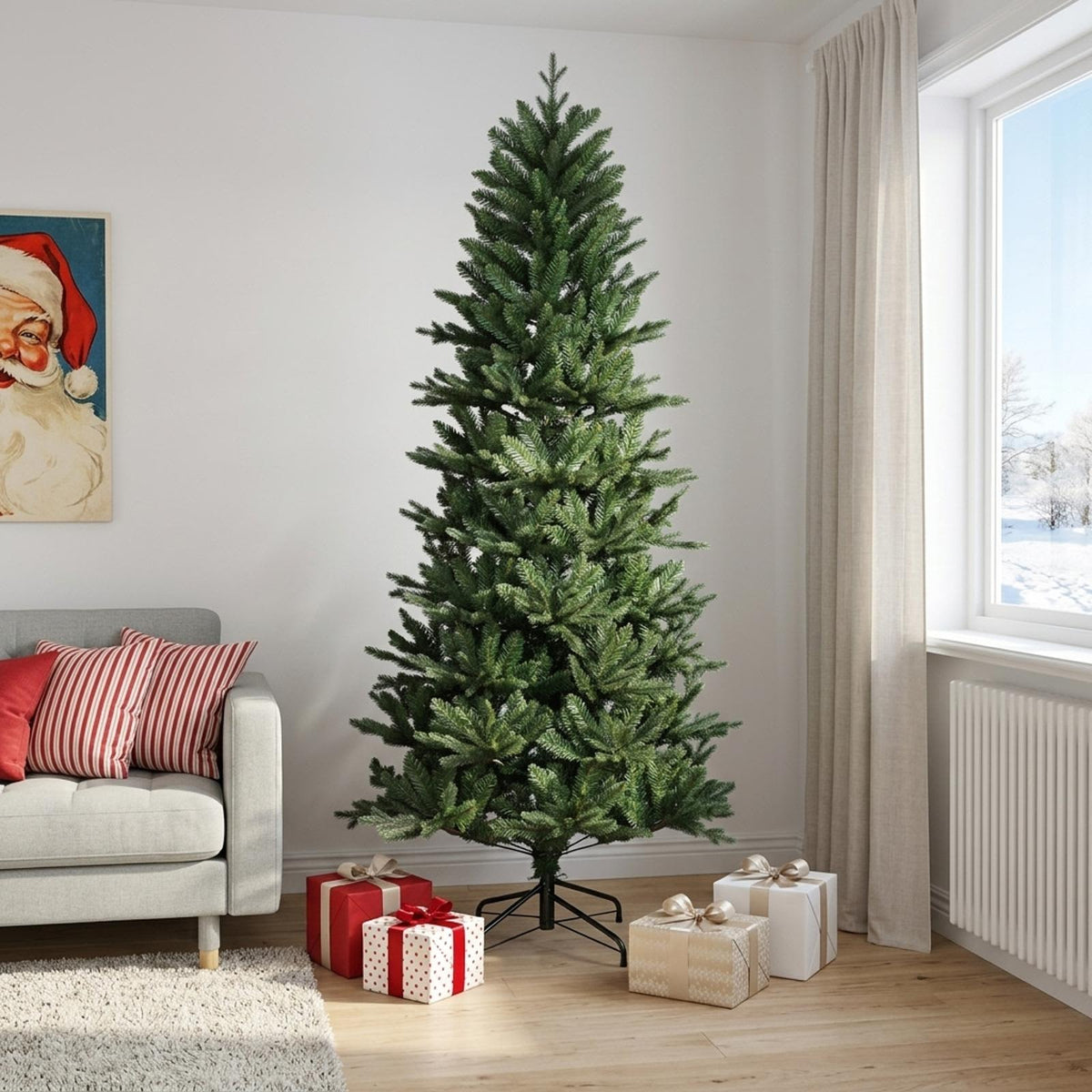 Dirbtinė Sulankstoma Kalėdų Eglutė 240 cm PVC ir PE Žalia