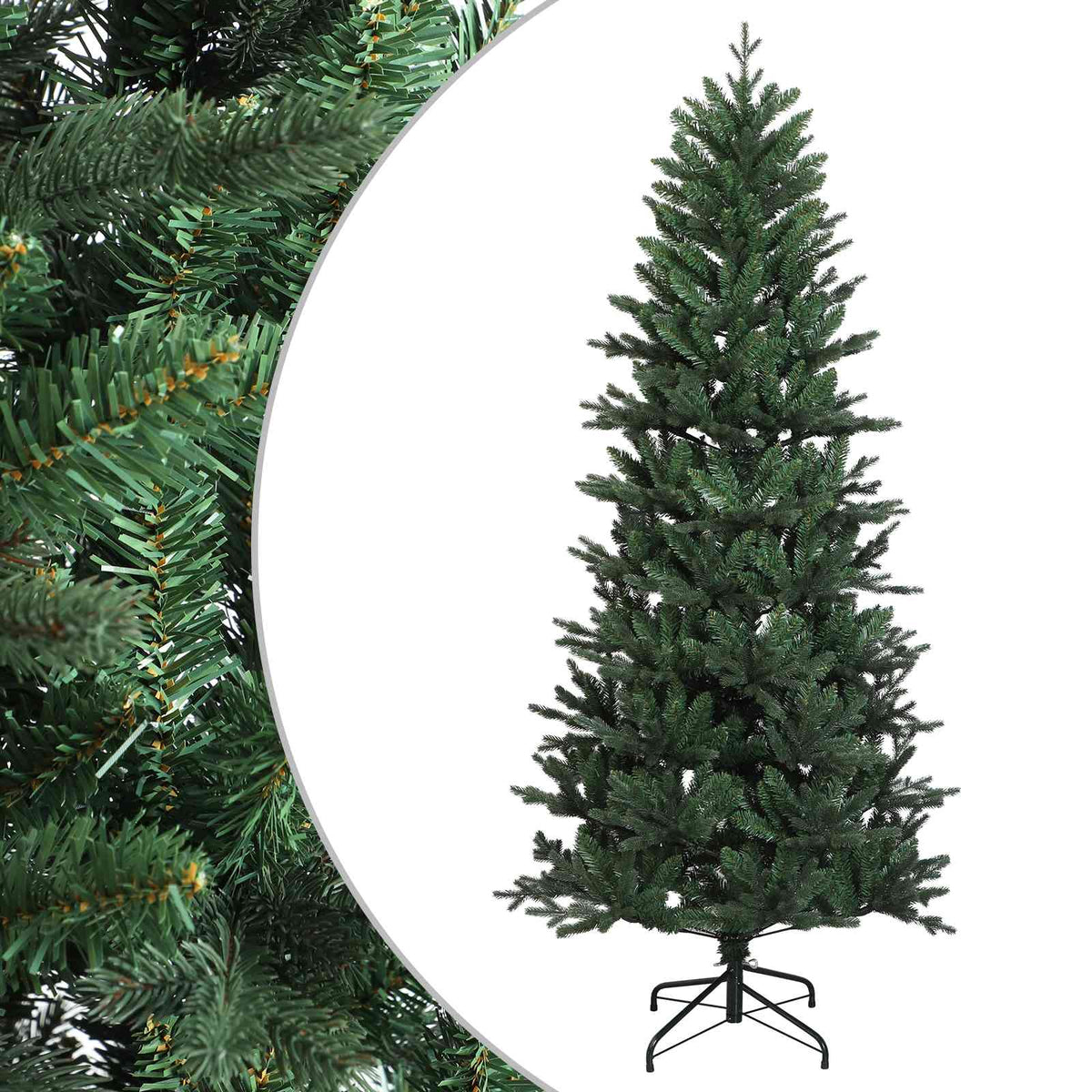 Dirbtinė Sulankstoma Kalėdų Eglutė 240 cm PVC ir PE Žalia