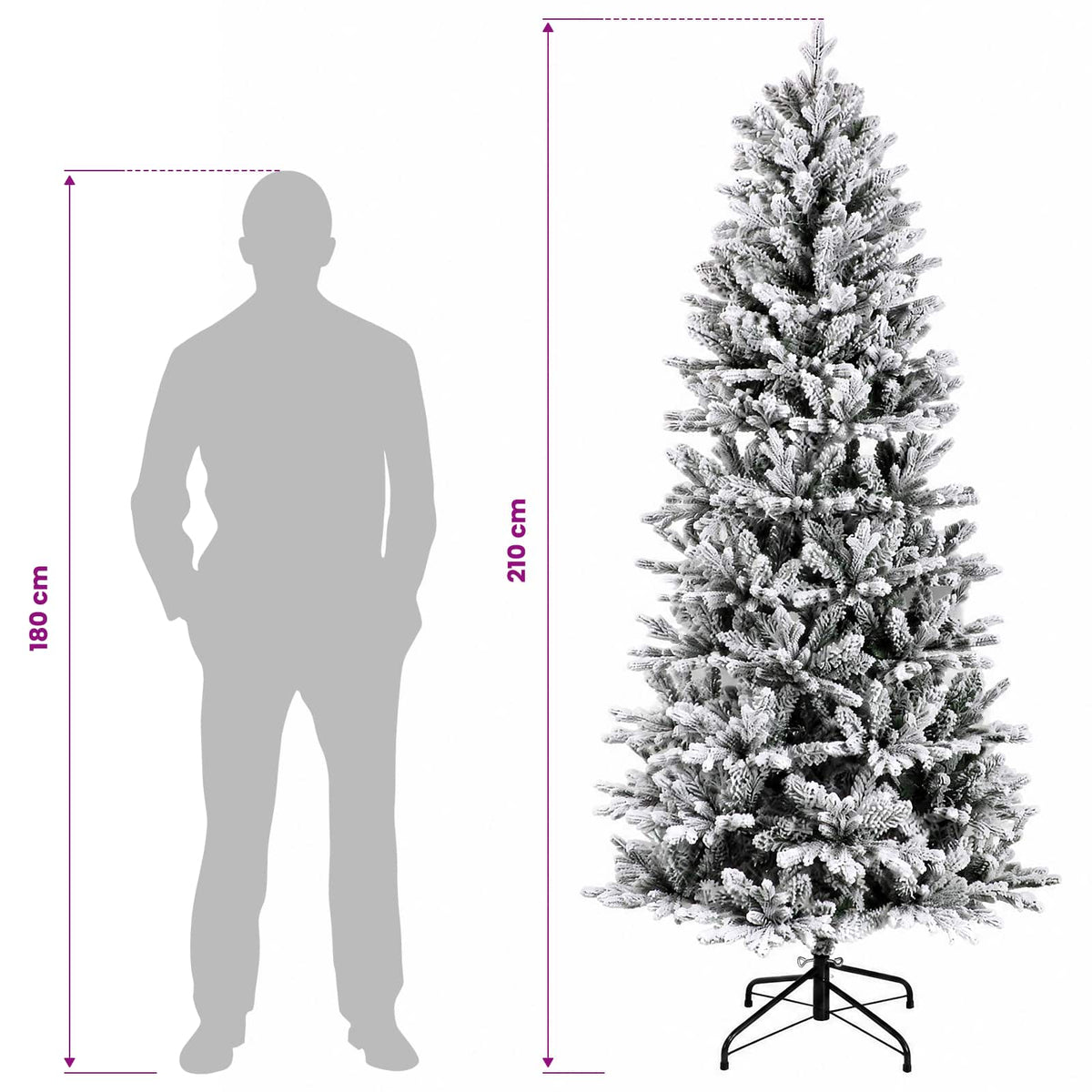 Dirbtinė Sulankstoma Kalėdų Eglutė 210 cm PVC ir PE