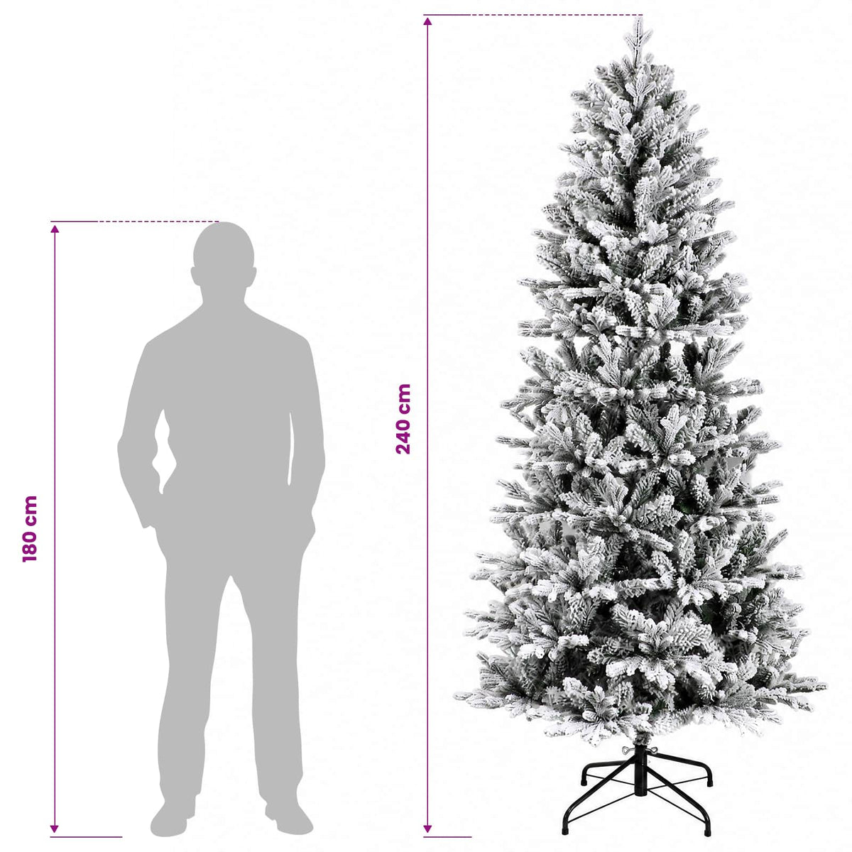 Dirbtinė Sulankstoma Kalėdų Eglutė 240 cm PVC ir PE