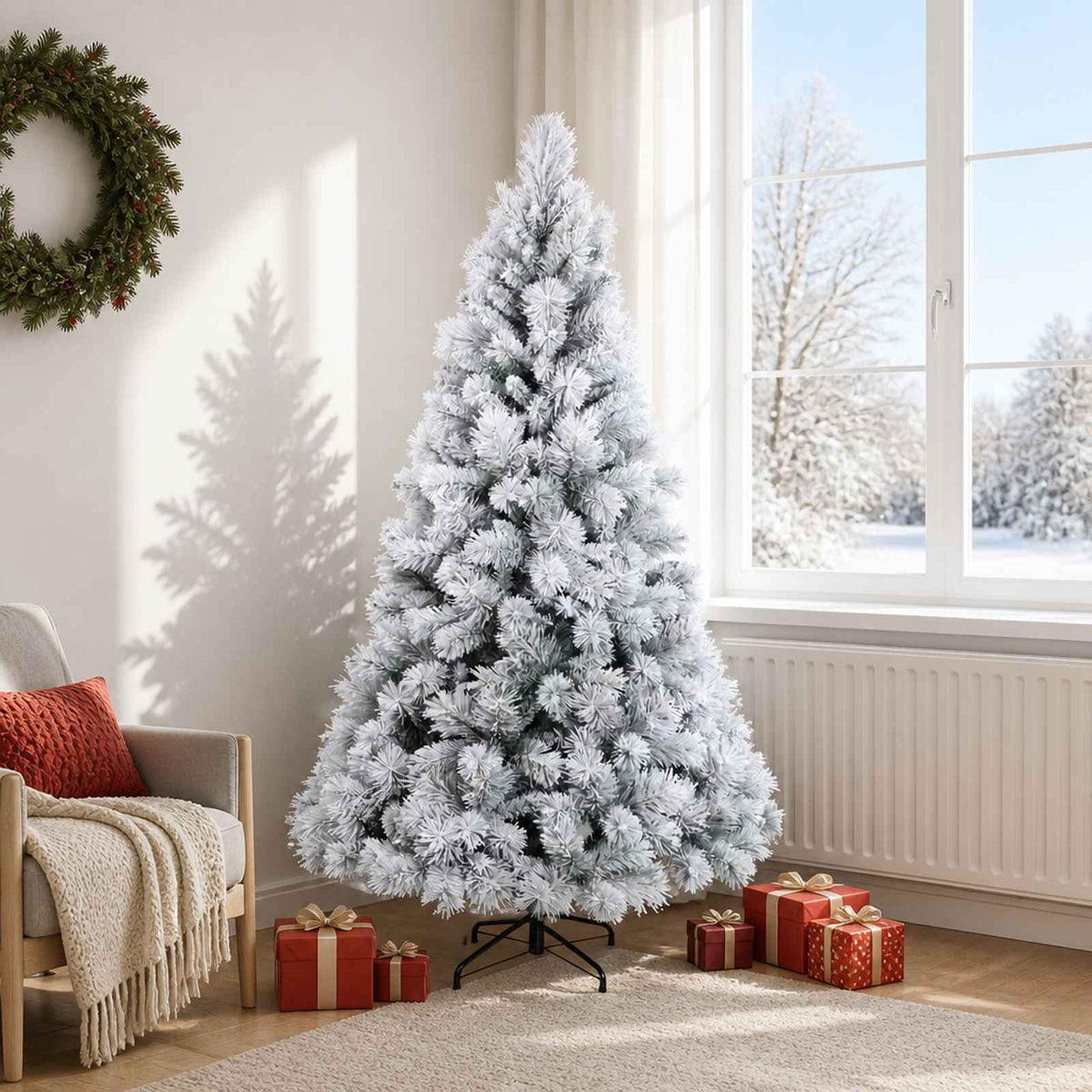 Dirbtinė Sulankstoma Kalėdų Eglutė 180 cm PVC ir metalas