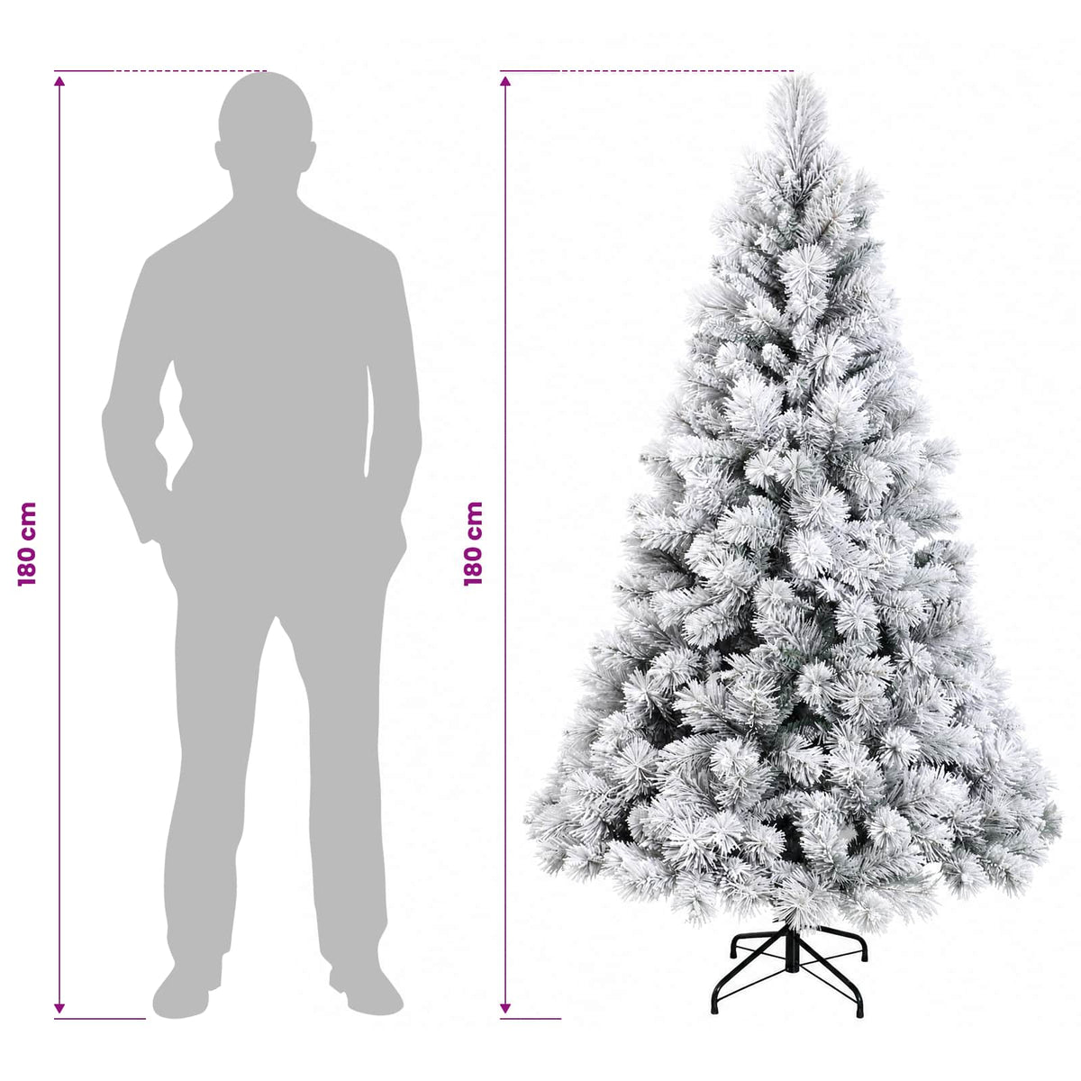 Dirbtinė Sulankstoma Kalėdų Eglutė 180 cm PVC ir metalas