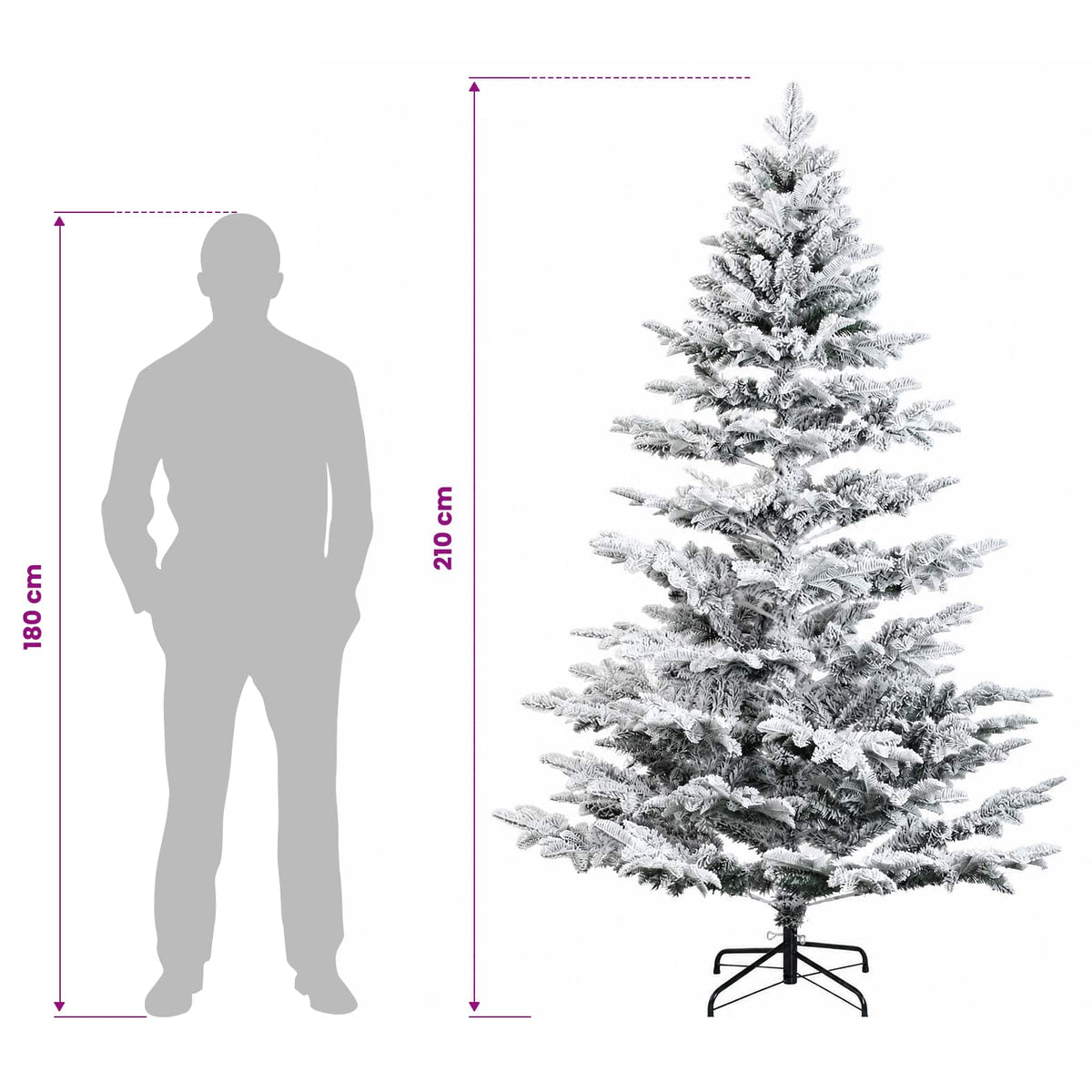 Dirbtinė Sulankstoma Kalėdų Eglutė 210 cm PE ir PVC
