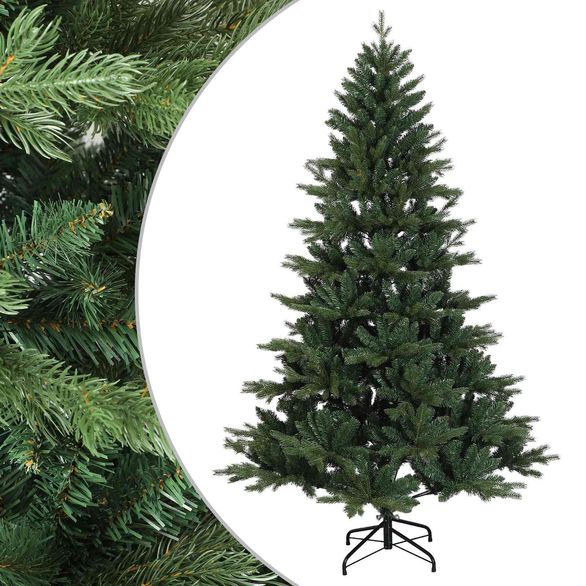 Dirbtinė Sulankstoma Kalėdų Eglutė 120 cm PVC ir metalas Žalia
