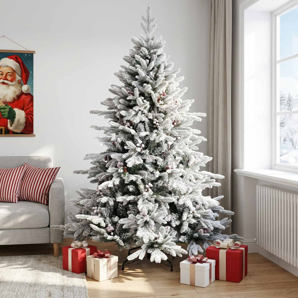 Dirbtinė Sulankstoma Kalėdų Eglutė 240 cm PVC ir metalas