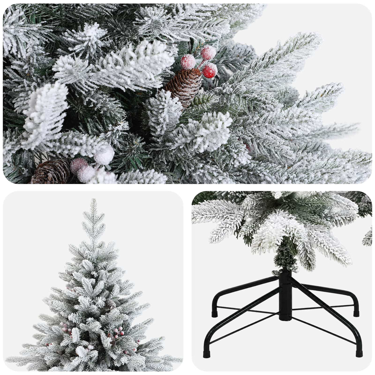 Dirbtinė Sulankstoma Kalėdų Eglutė 240 cm PVC ir metalas