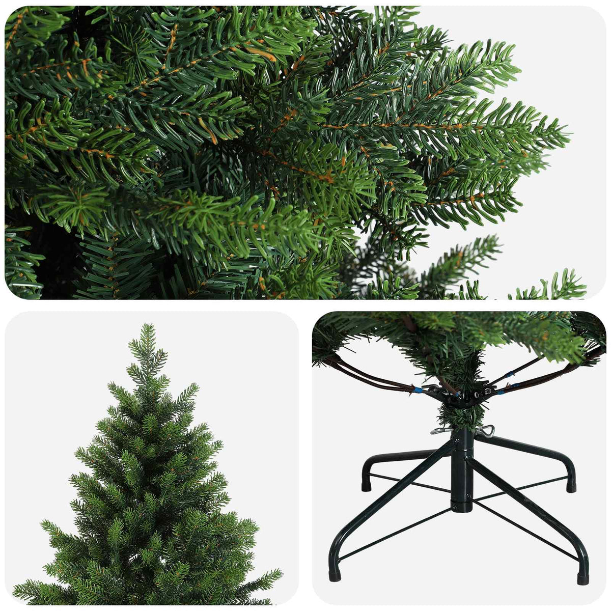 Dirbtinė Sulankstoma Kalėdų Eglutė 240 cm PVC ir metalas Žalia