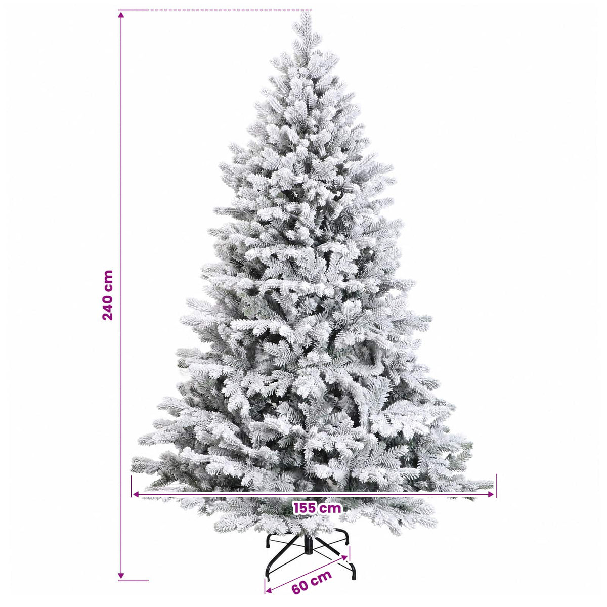 Dirbtinė Sulankstoma Kalėdų Eglutė 240 cm PVC ir metalas