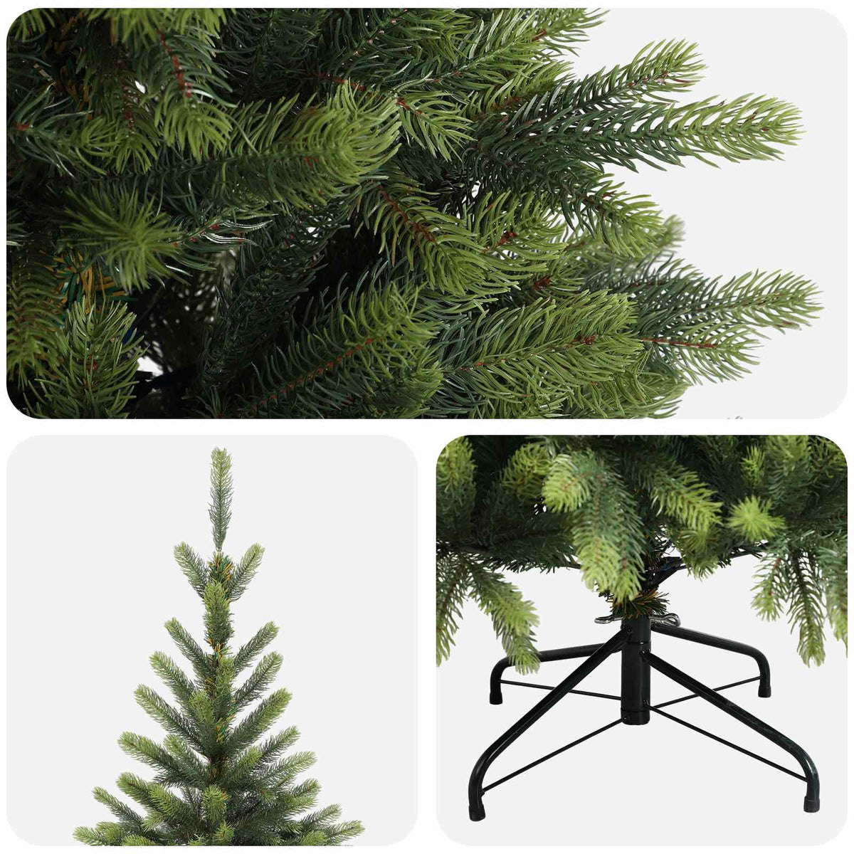 Dirbtinė Sulankstoma Kalėdų Eglutė 120 cm PVC ir metalas Žalia