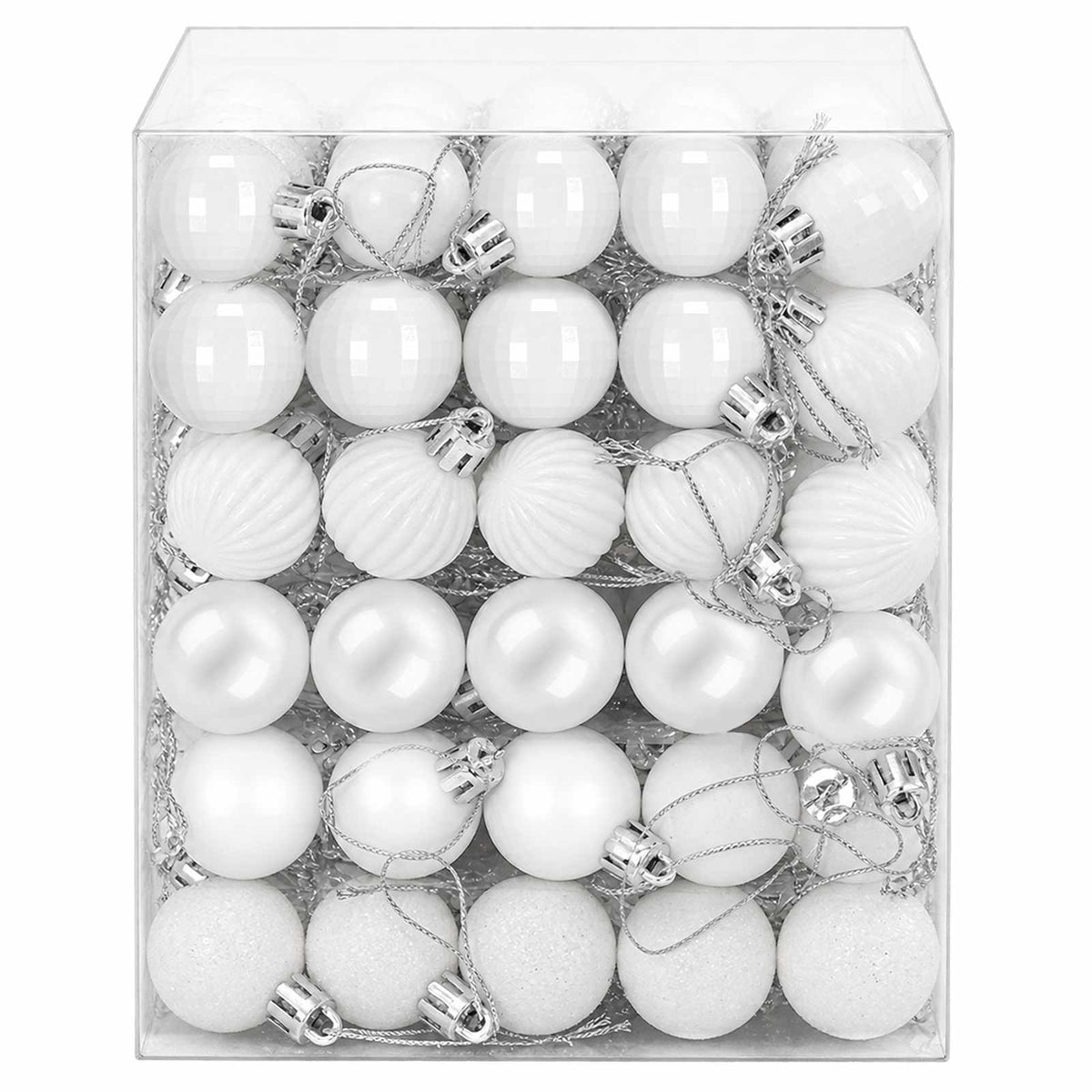 Kalėdų kamuoliukų rinkinys 150 vnt. Balta 3 cm Polystirenas