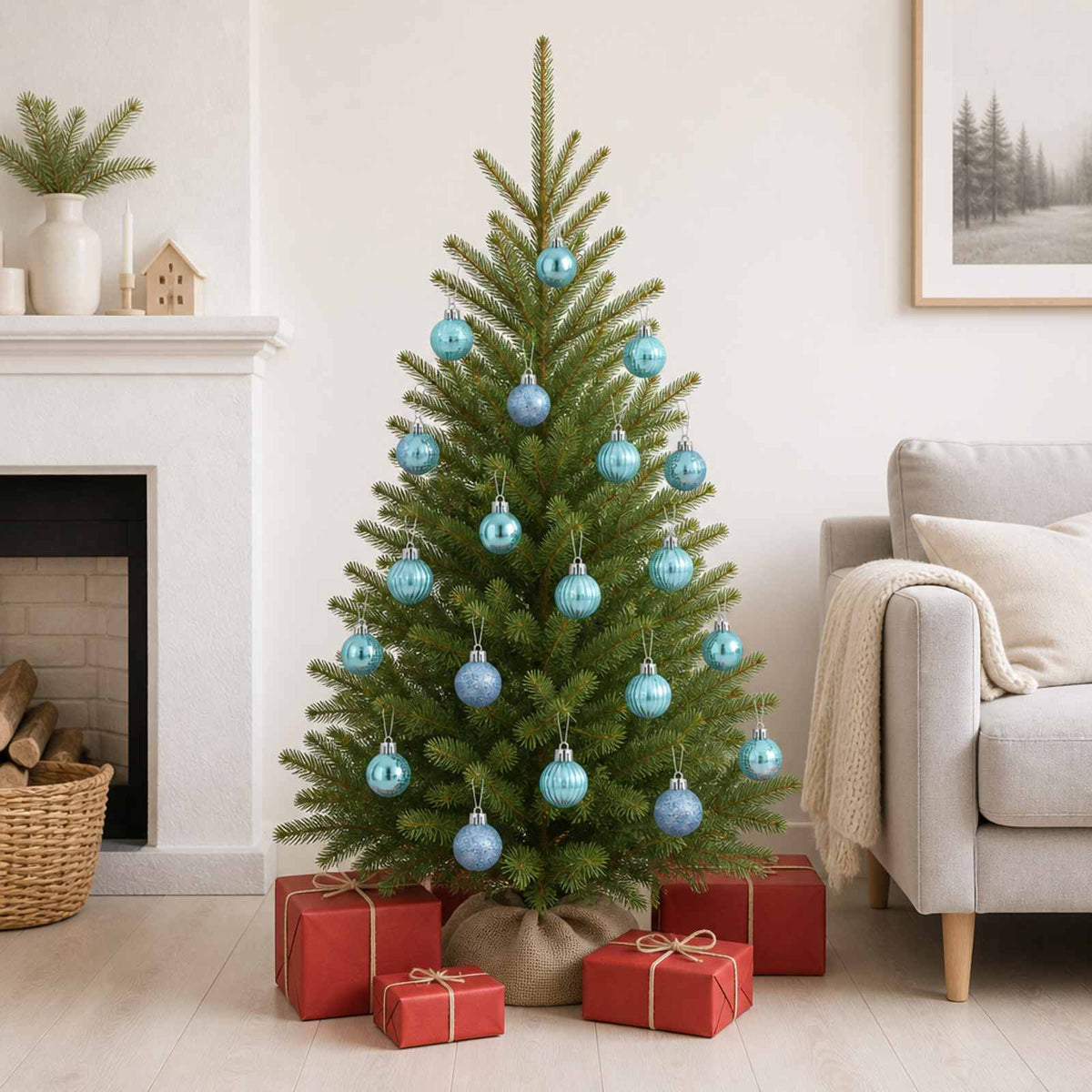 Kalėdų kamuoliukų rinkinys 150 vnt. Turkio 3 cm Polystirenas