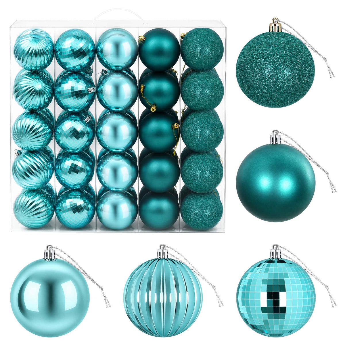 Kalėdų kamuoliukų rinkinys 50 vnt. Žalia 8 cm Polystirenas