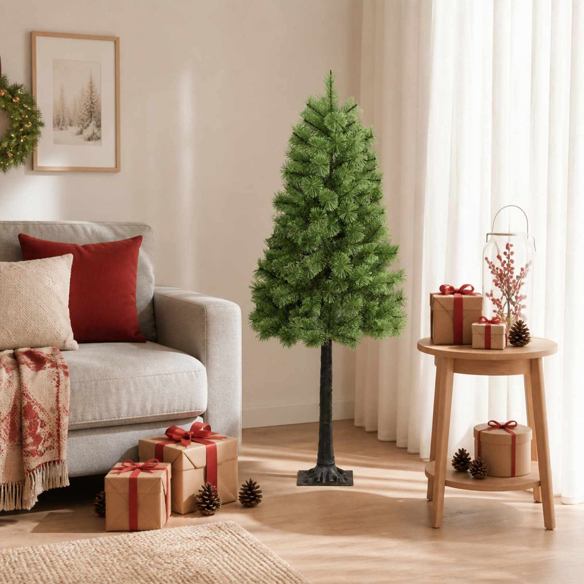 Dirbtinė Sulankstoma Kalėdų Eglutė 120 cm PVC ir metalas Žalia