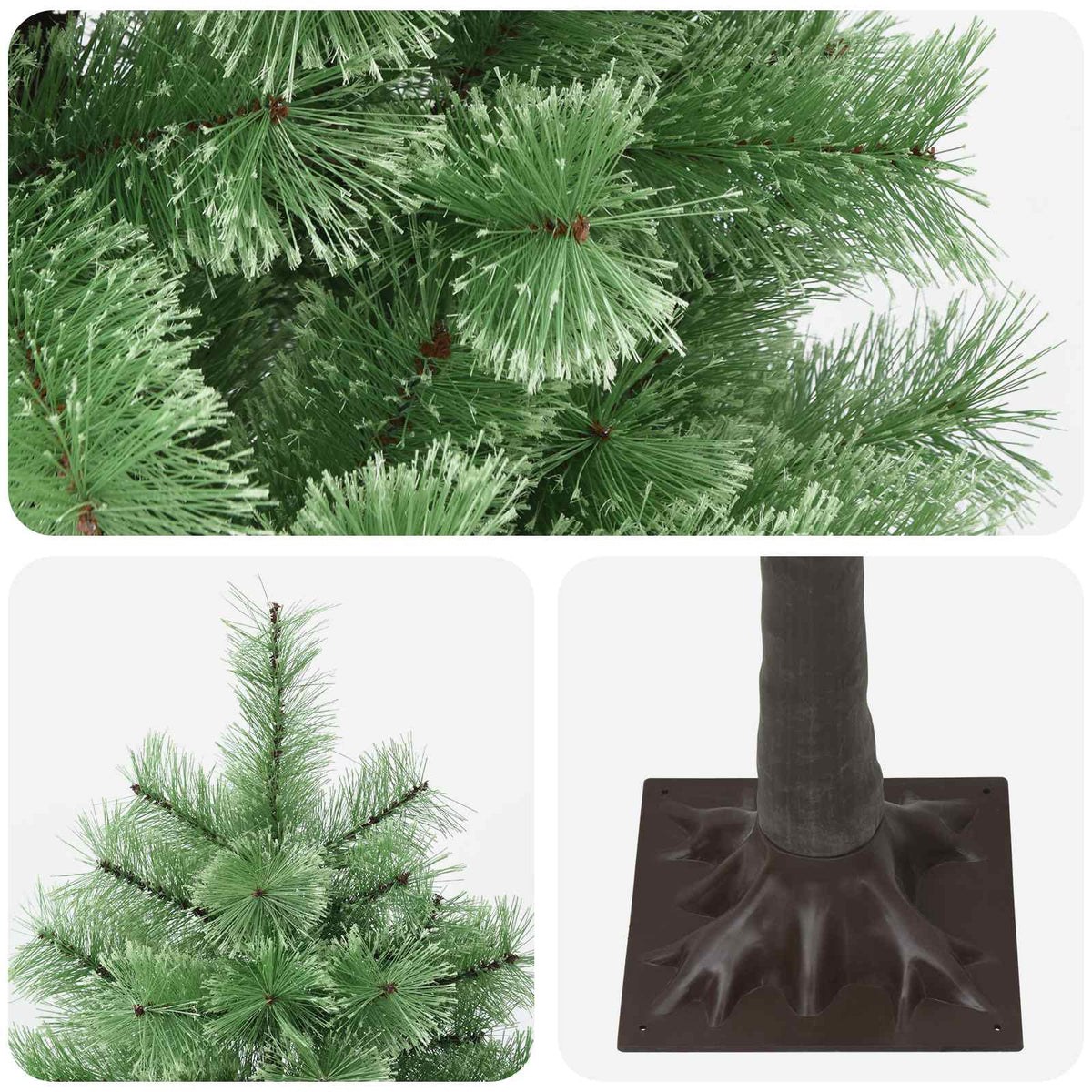 Dirbtinė Sulankstoma Kalėdų Eglutė 180 cm PVC ir metalas Žalia