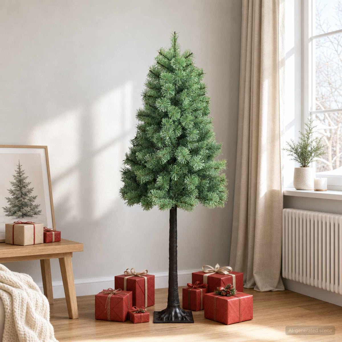 Dirbtinė Sulankstoma Kalėdų Eglutė 180 cm PVC ir metalas Žalia