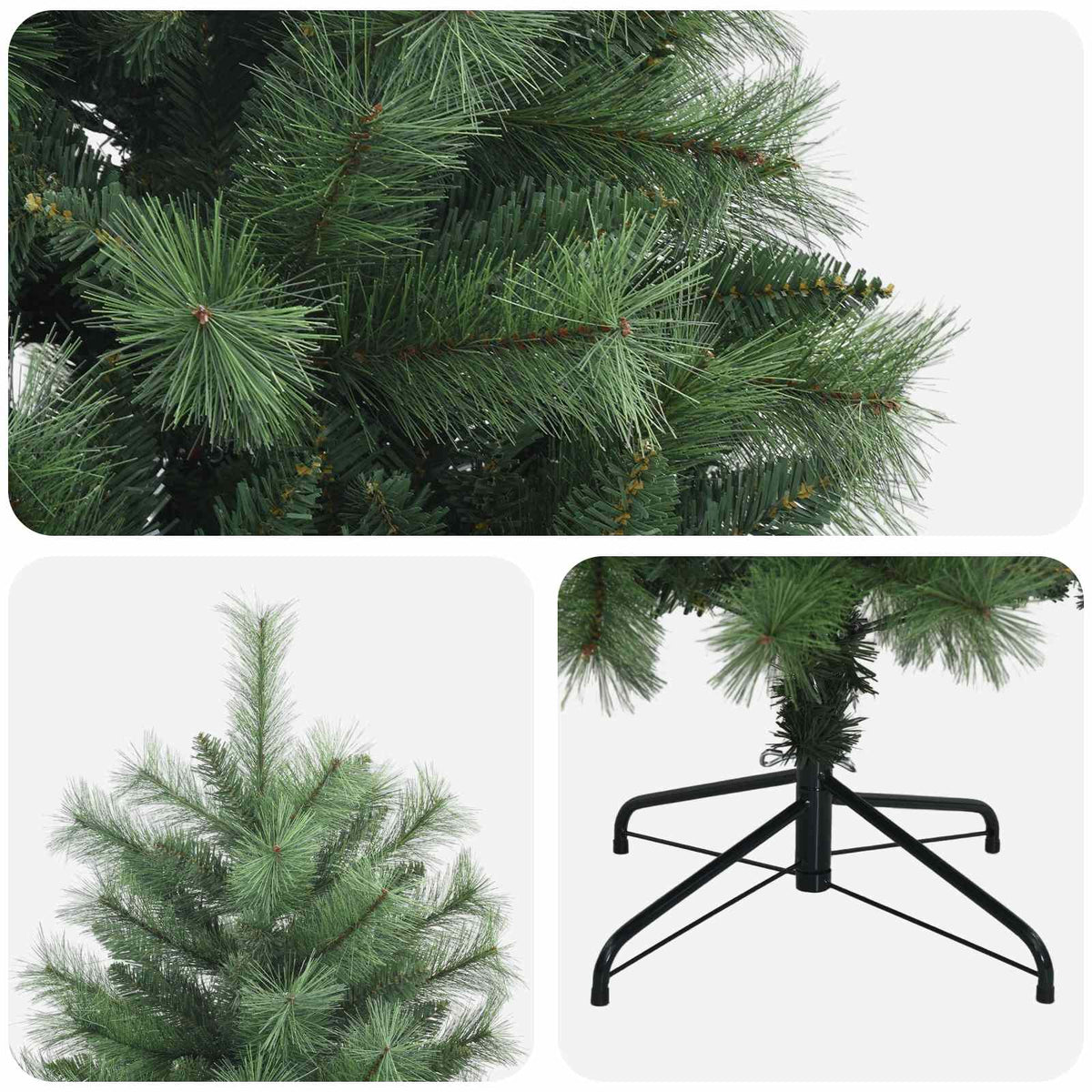 Dirbtinė Sulankstoma Kalėdų Eglutė 150 cm PVC ir metalas Žalia
