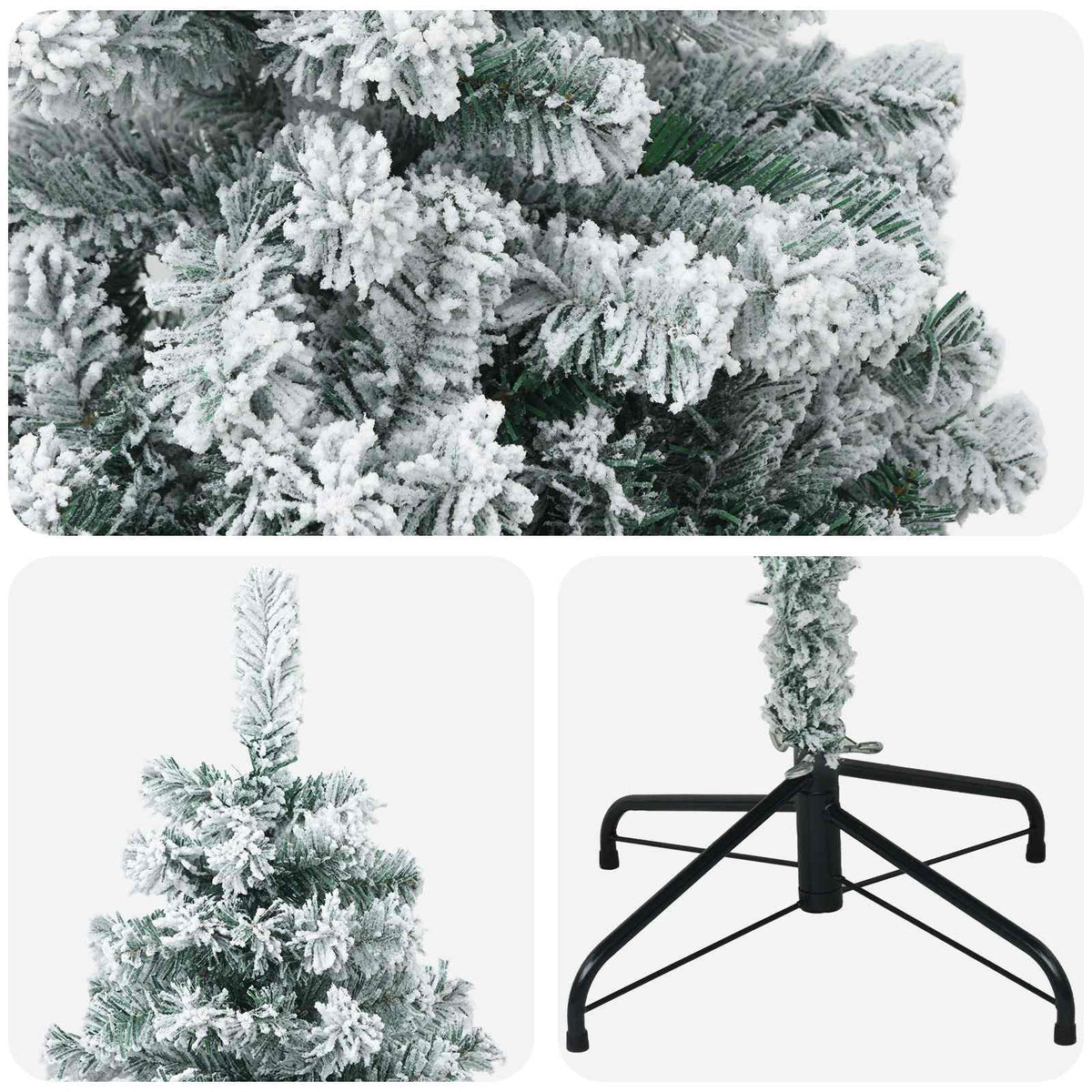 Dirbtinė Kalėdų eglutė 120 cm PVC ir Plienas Žalia ir balta