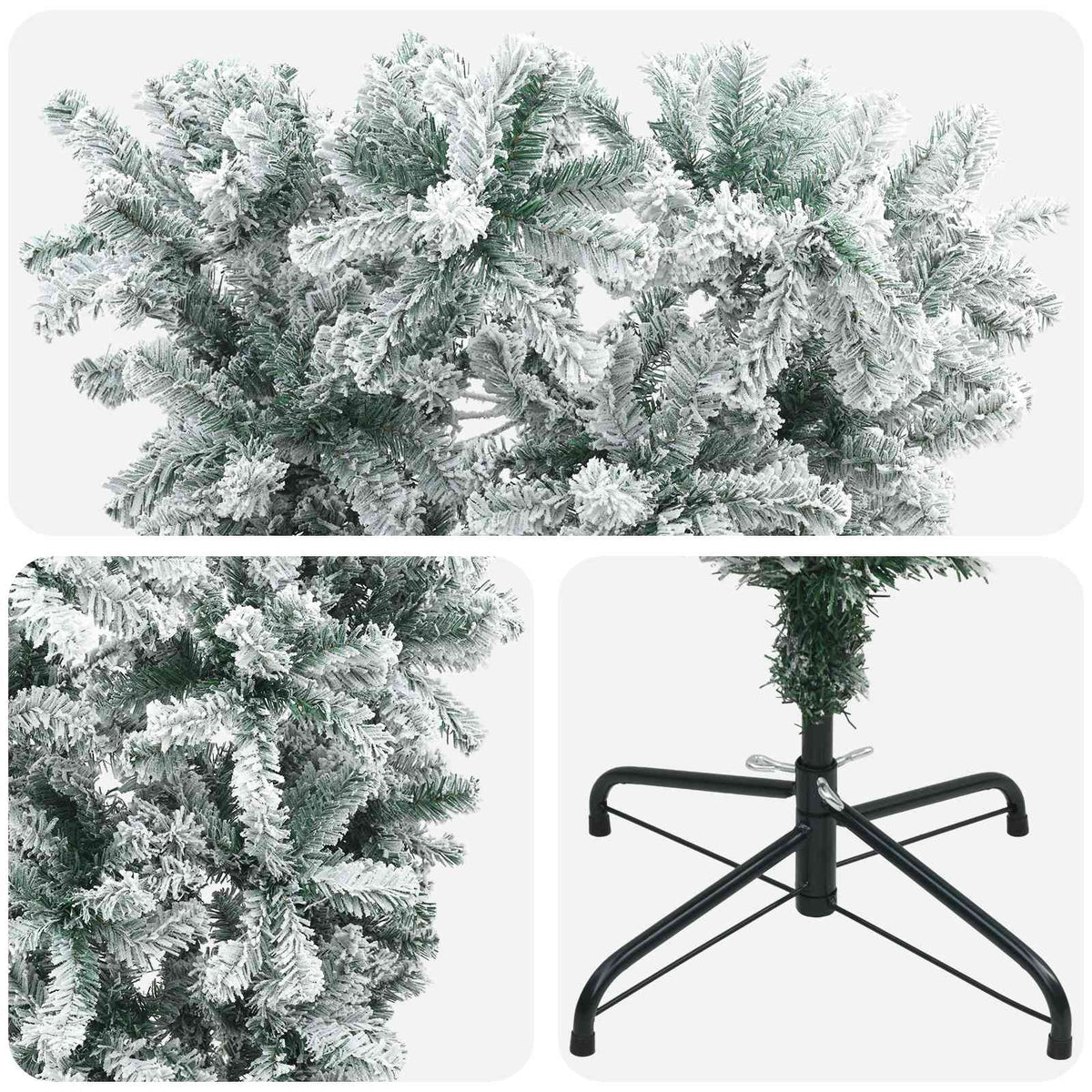 Apversta dirbtinė Kalėdų eglutė 210 cm PVC ir Plienas