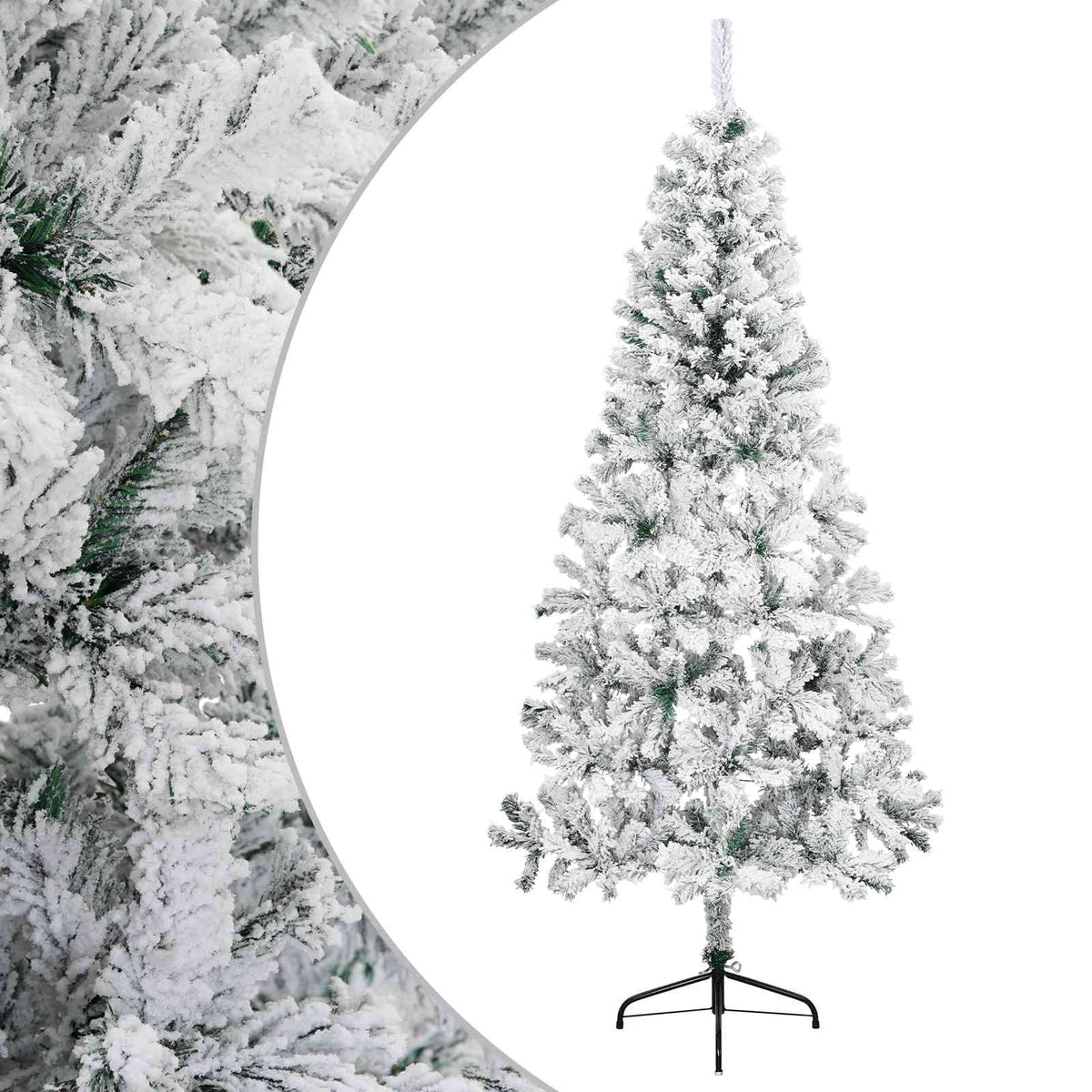 Dirbtinė Kalėdų eglutė 210 cm PVC ir Plienas Žalia ir balta