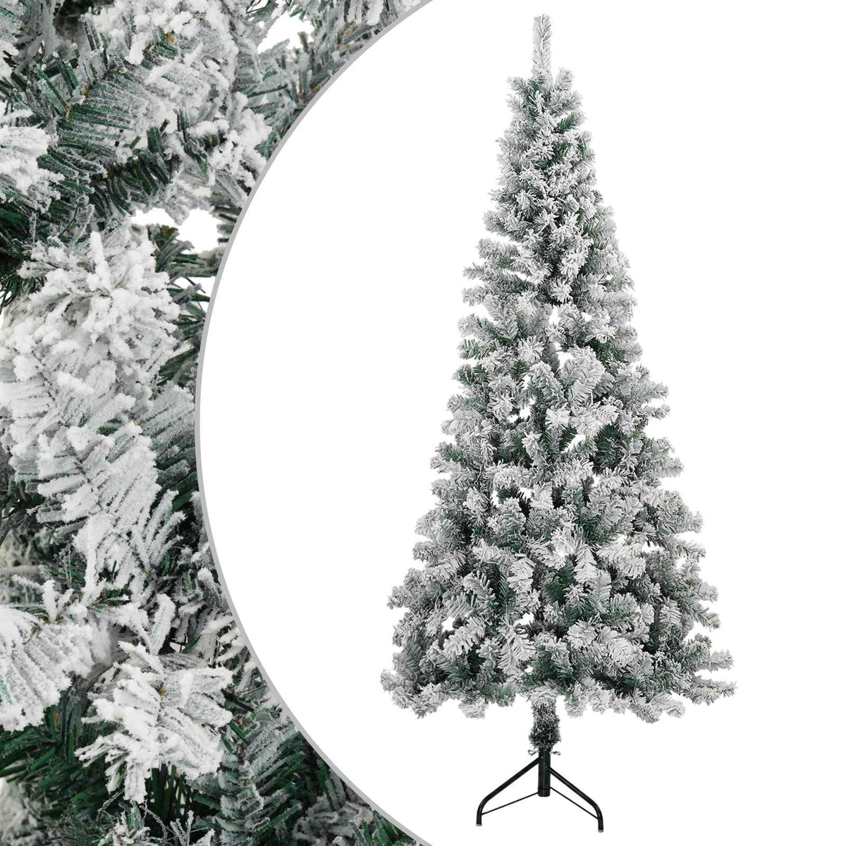 Dirbtinė Kalėdų eglutė 210 cm PVC ir Plienas Žalia ir balta
