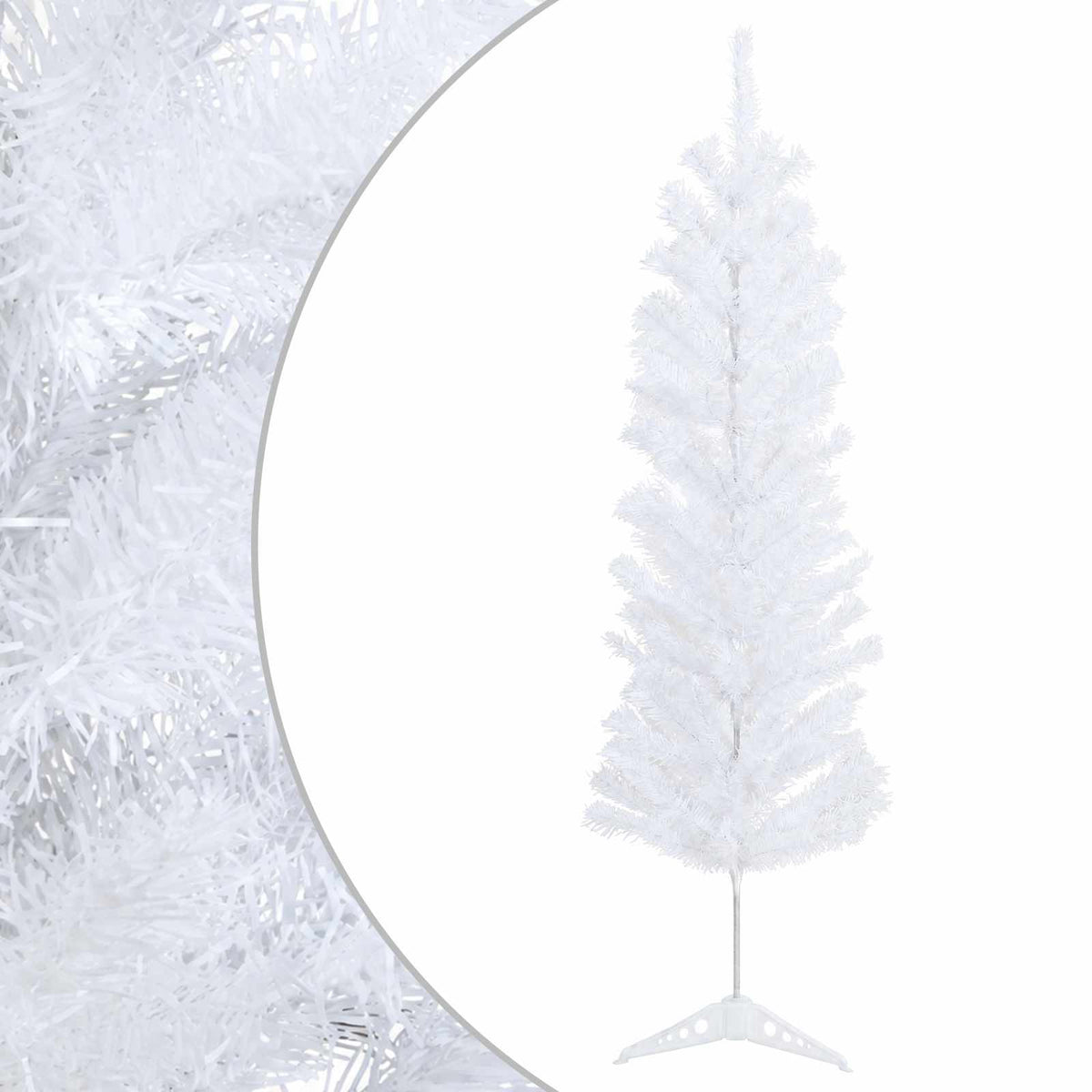 Dirbtinis lieknas Kalėdų medis 150 cm PVC ir Plienas Balta