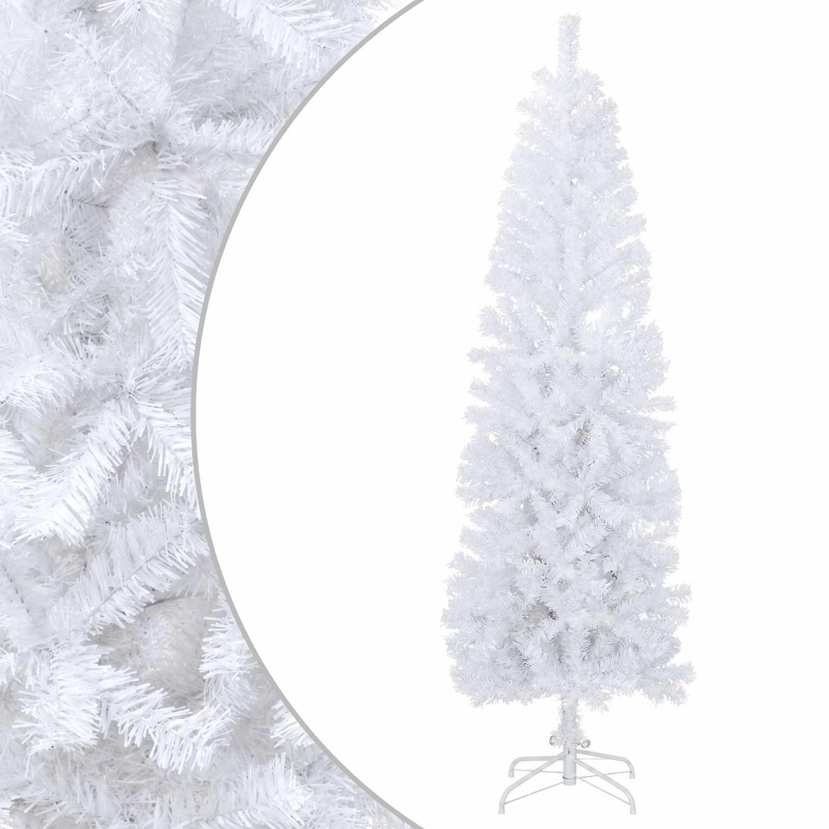Dirbtinis lieknas Kalėdų medis 240 cm PVC ir Plienas Balta