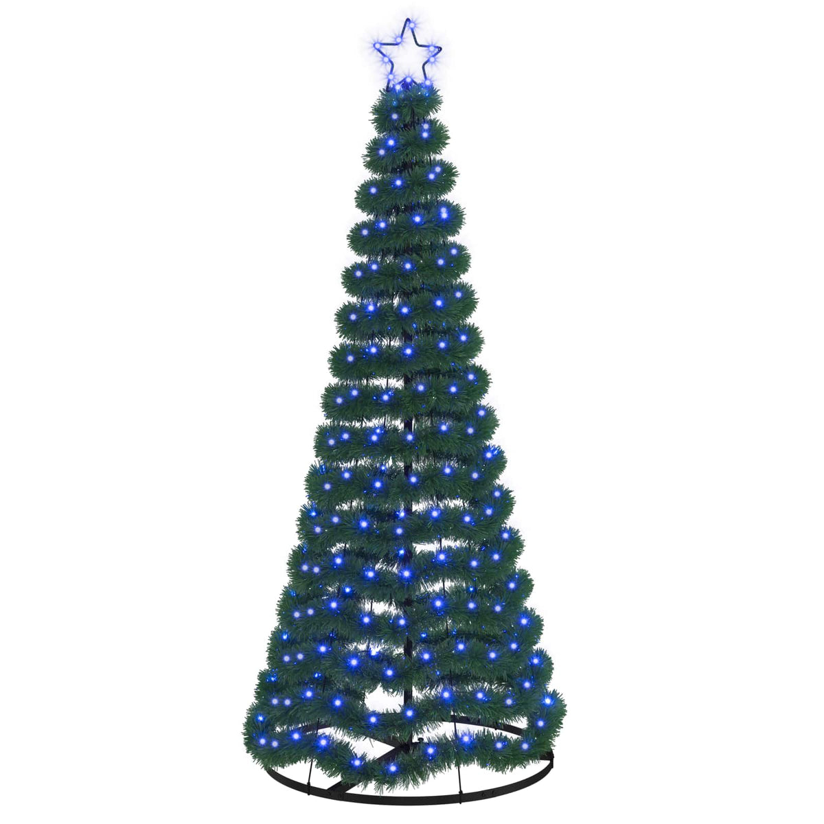 LED blizganti kalėdinė eglutė su pagrindu EKENAS 180 cm 220 LED