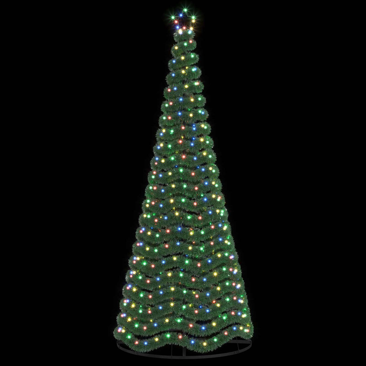 LED blizganti kalėdinė eglutė su pagrindu EKENAS 250 cm 370 LED