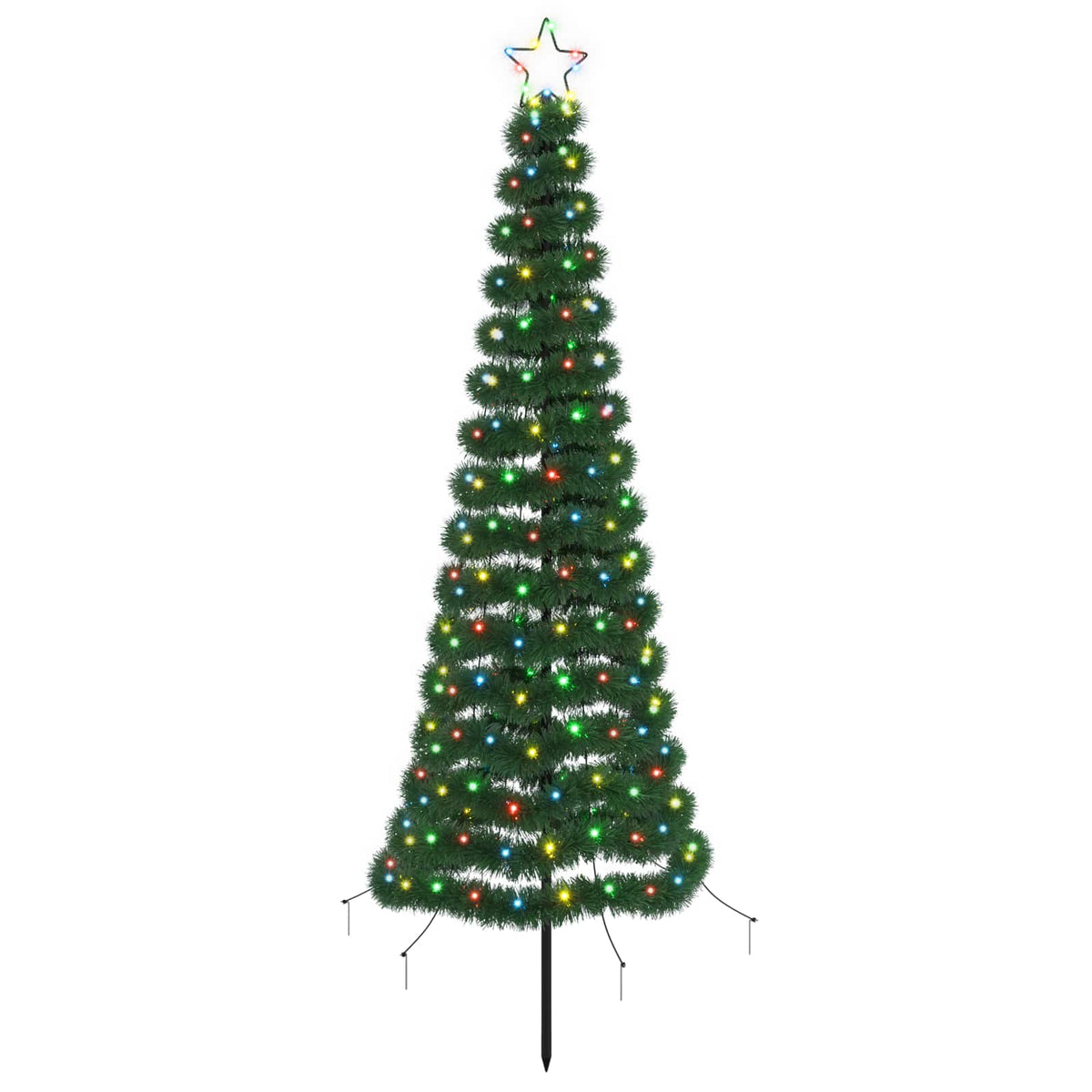 LED blizganti kalėdinė eglutė su smeigtuku EKENAS 180 cm