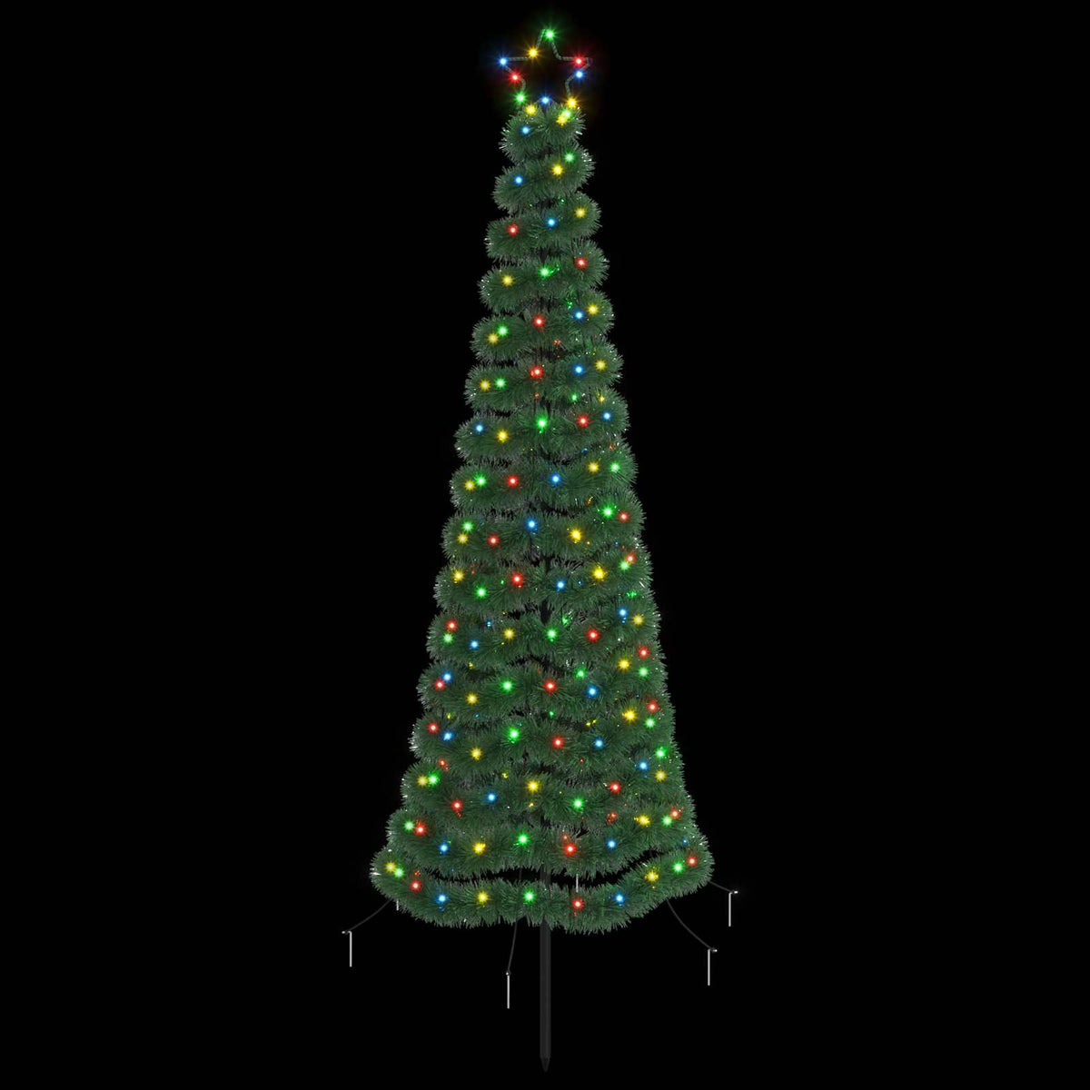 LED blizganti kalėdinė eglutė su smeigtuku EKENAS 180 cm