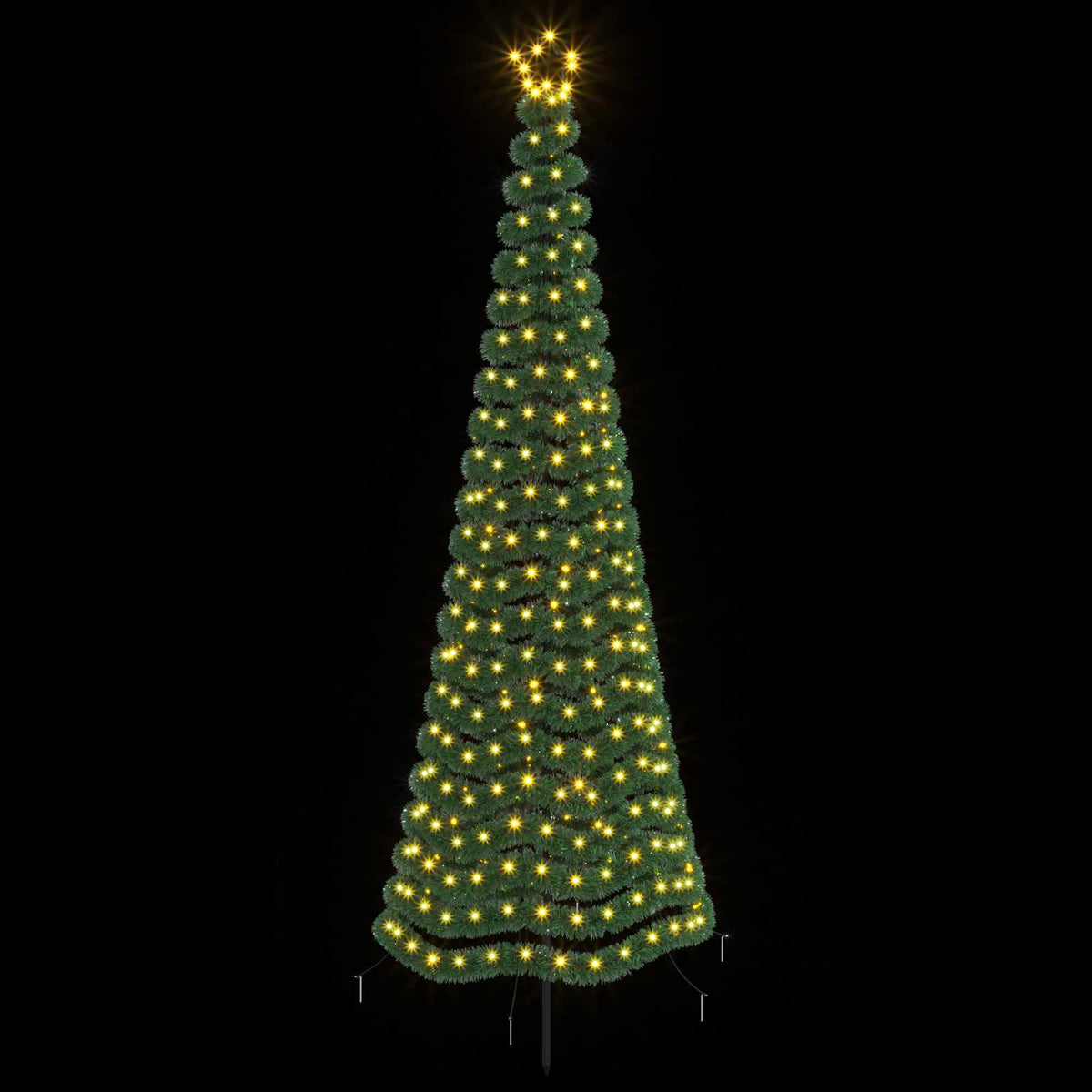 LED blizganti kalėdinė eglutė su smeigtuku EKENAS 250 cm