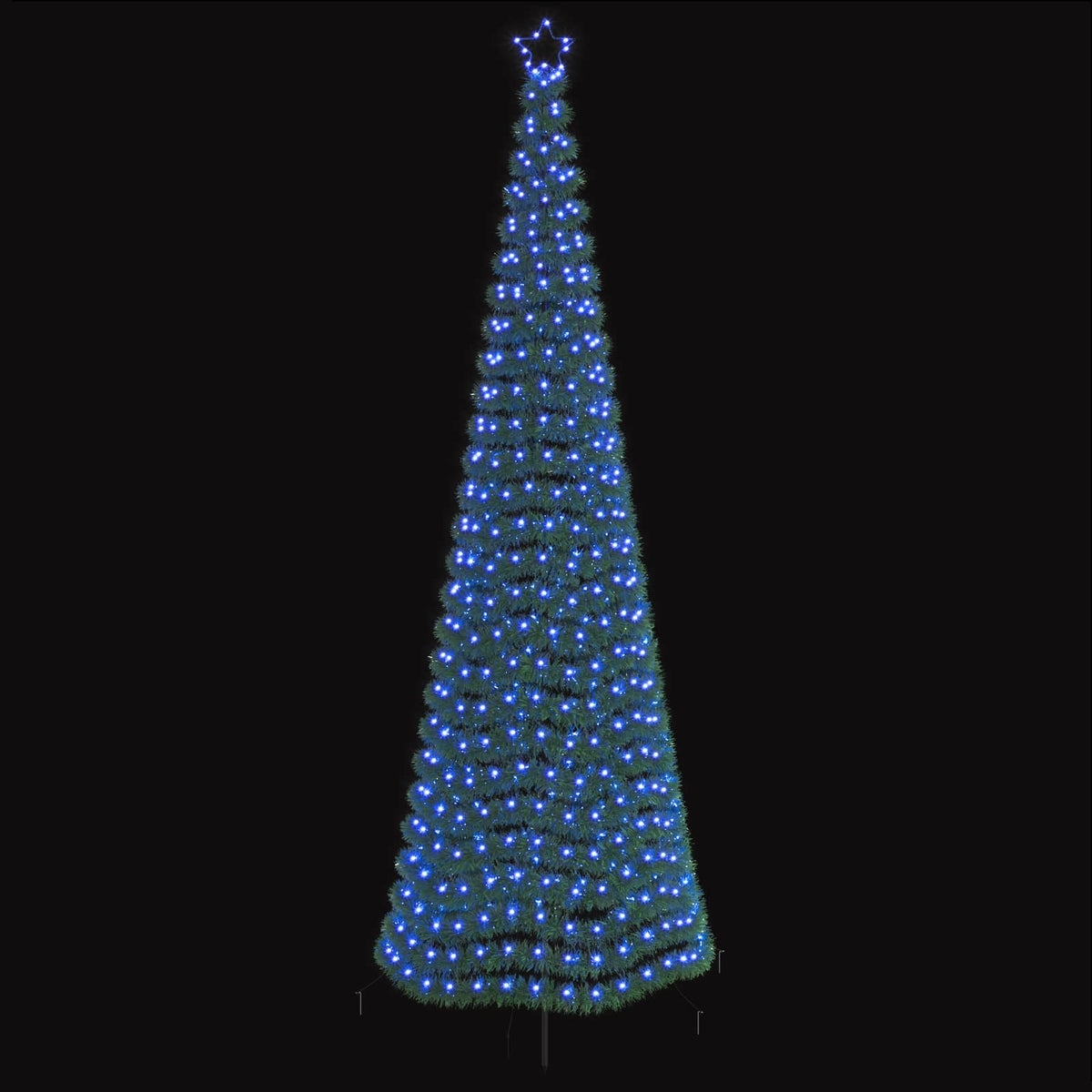 LED blizganti kalėdinė eglutė su smeigtuku EKENAS 300 cm
