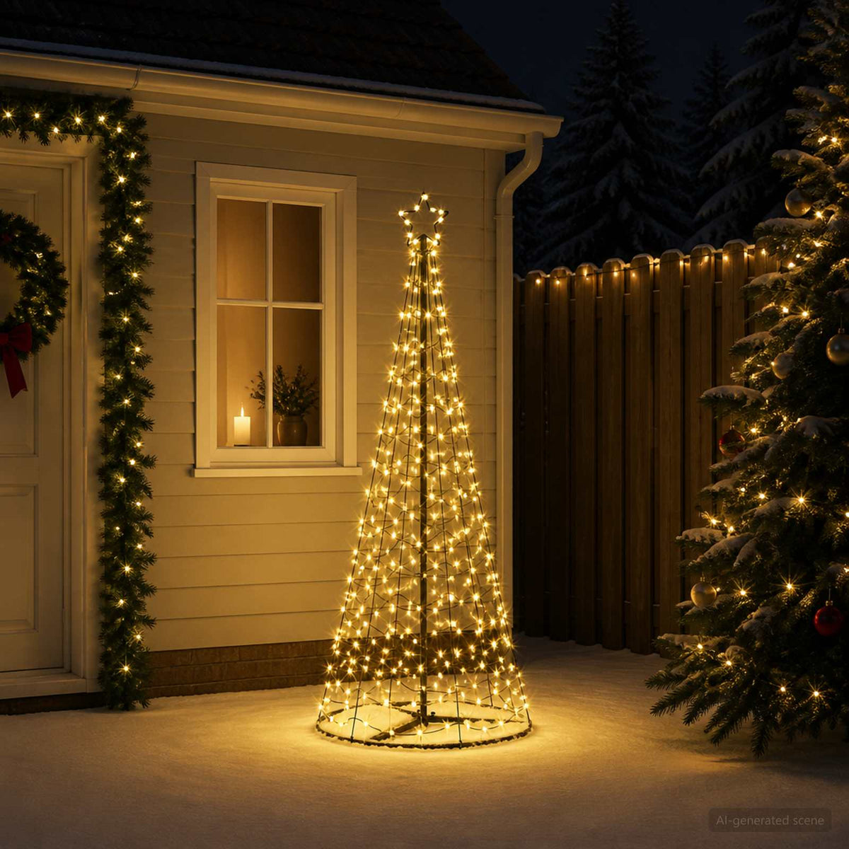 LED spiralinė Kalėdų eglutė su pagrindu EKENAS 180 cm 220 LED