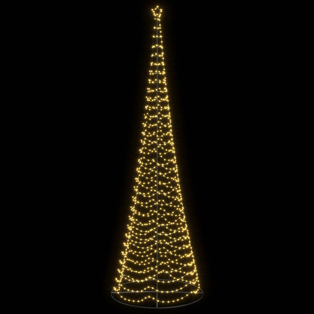 LED spiralinė Kalėdų eglutė su pagrindu EKENAS 500 cm 868 LED