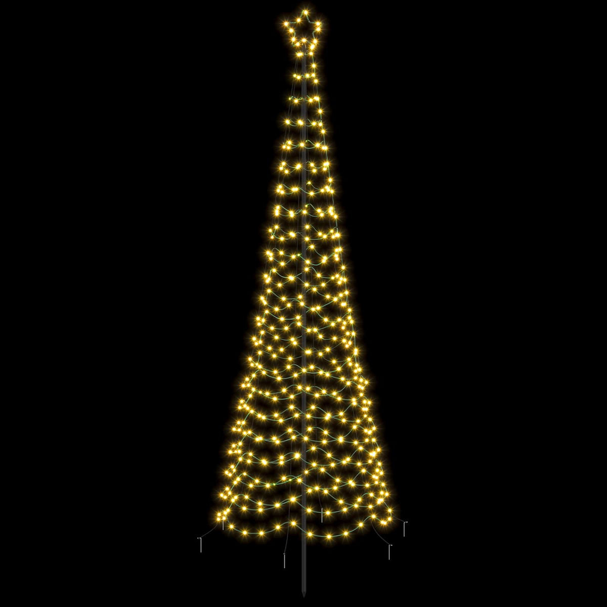 LED spiralinė Kalėdų eglutė su smaigu EKENAS 250 cm 370 LED