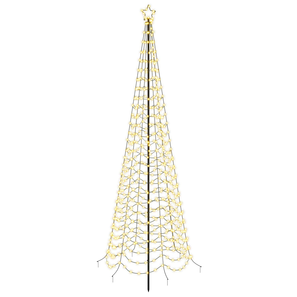 LED spiralinė Kalėdų eglutė su smaigu EKENAS 300 cm 475 LED