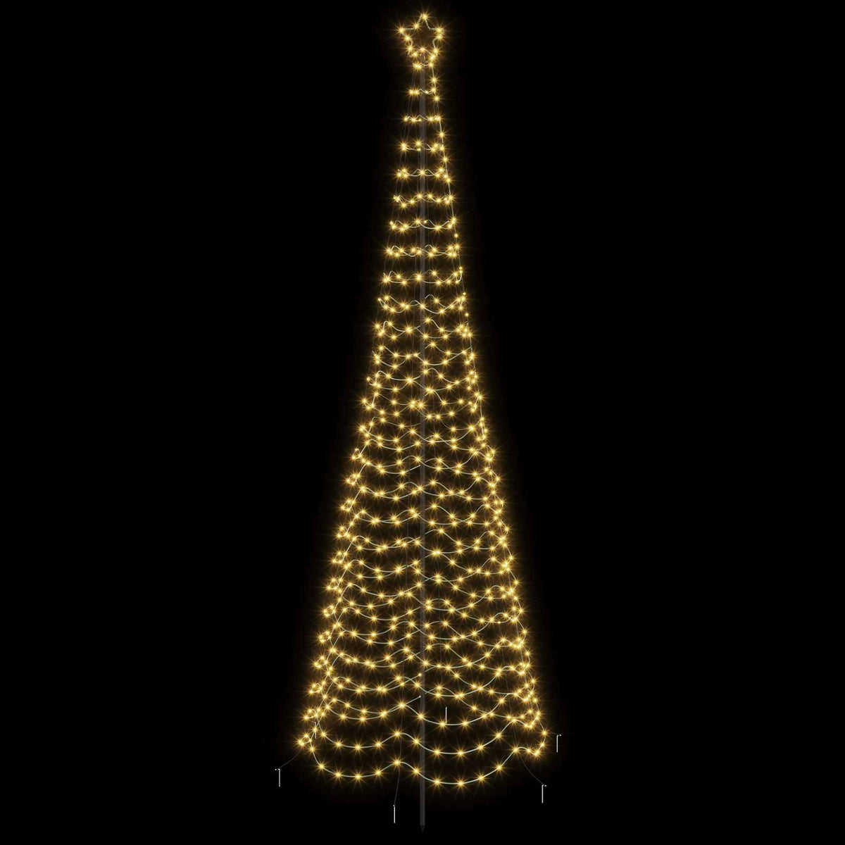 LED spiralinė Kalėdų eglutė su smaigu EKENAS 300 cm 475 LED