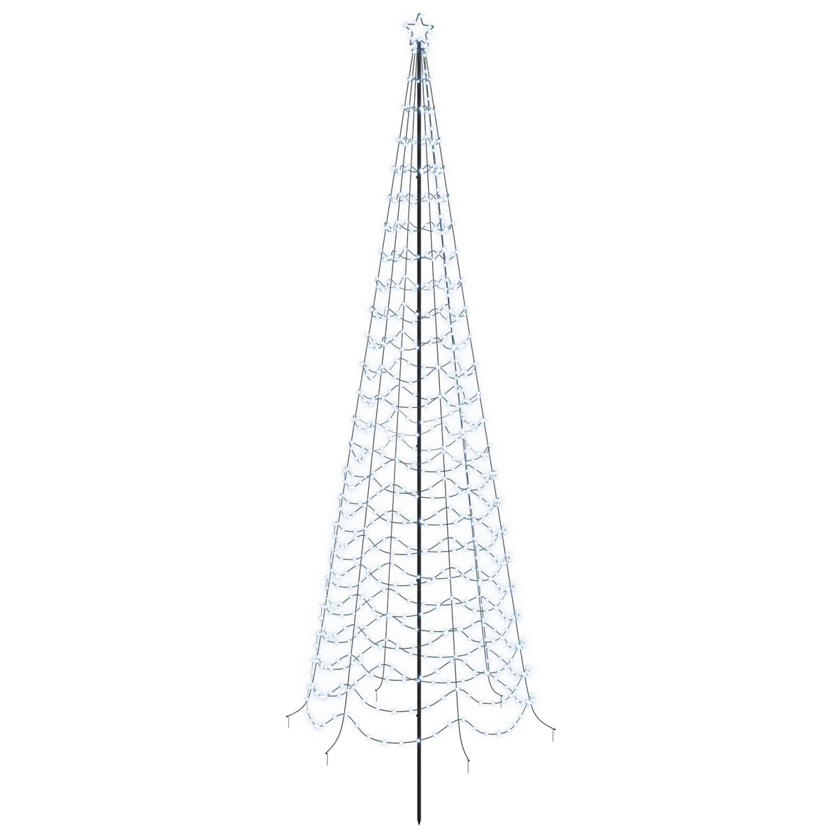 LED spiralinė Kalėdų eglutė su smaigu EKENAS 400 cm 588 LED