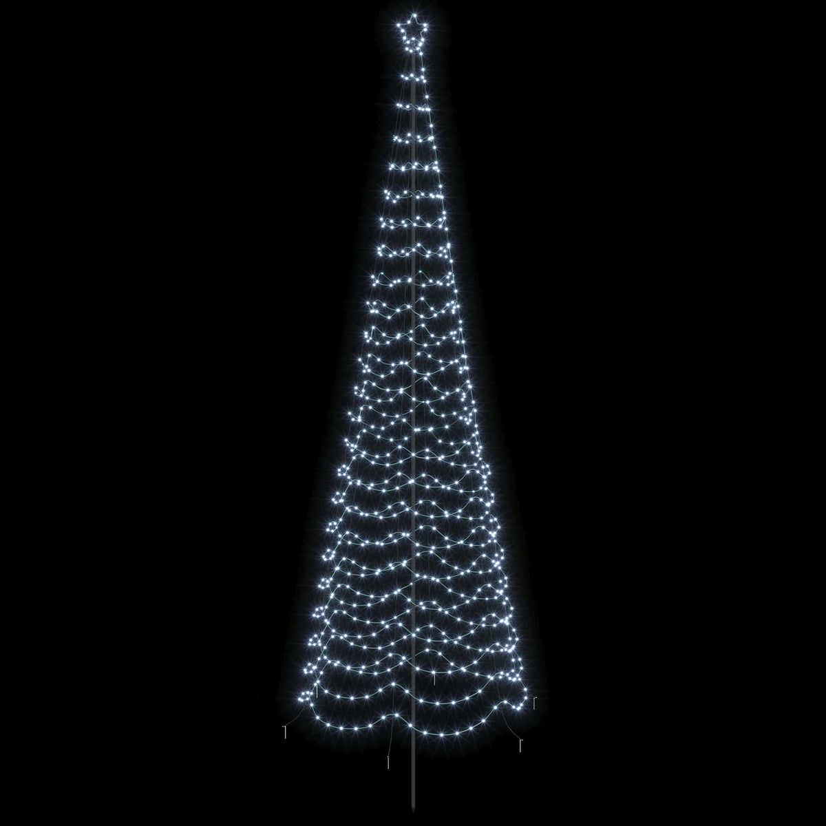 LED spiralinė Kalėdų eglutė su smaigu EKENAS 400 cm 588 LED