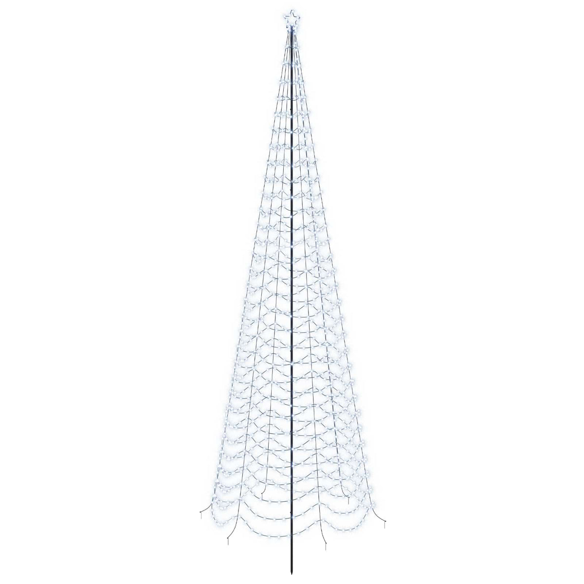 LED spiralinė Kalėdų eglutė su smaigu EKENAS 500 cm 868 LED