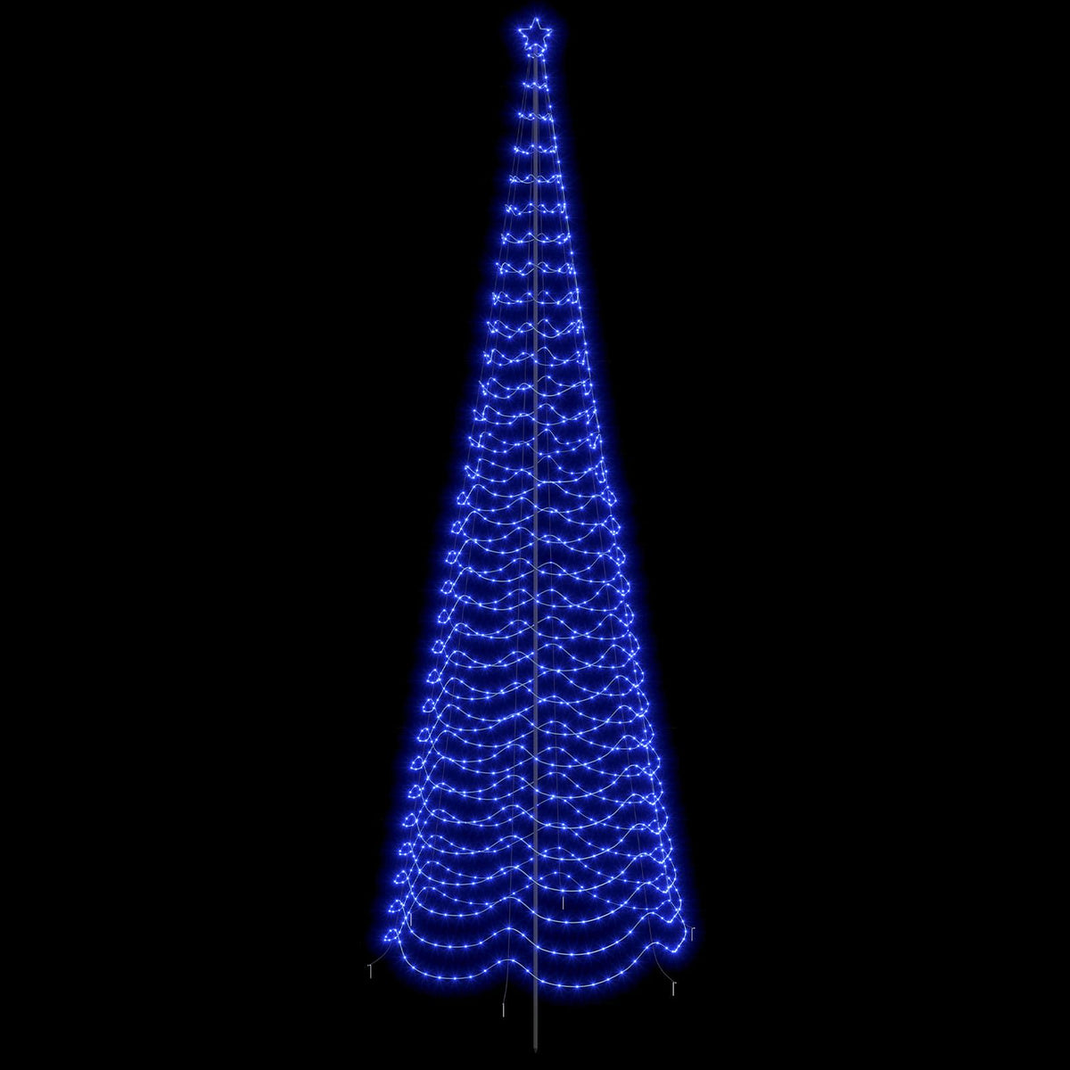 LED spiralinė Kalėdų eglutė su smaigu EKENAS 500 cm 868 LED