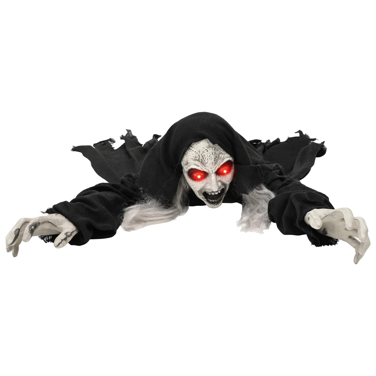 Helovino ropojantis zombis SPOOKA Juoda 41 x 130 x 24 cm