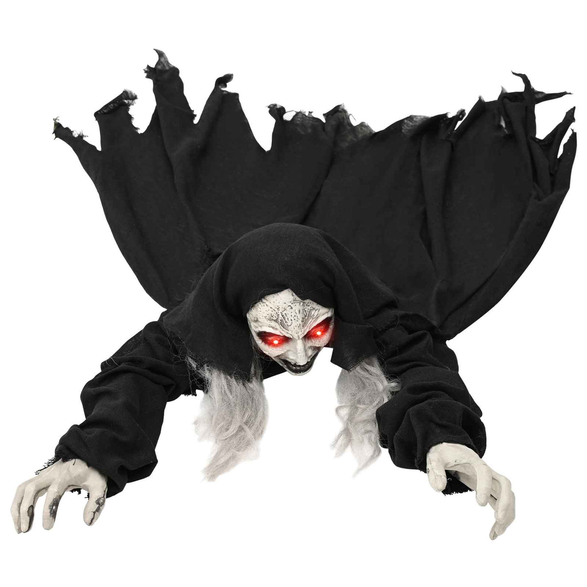 Helovino ropojantis zombis SPOOKA Juoda 41 x 130 x 24 cm