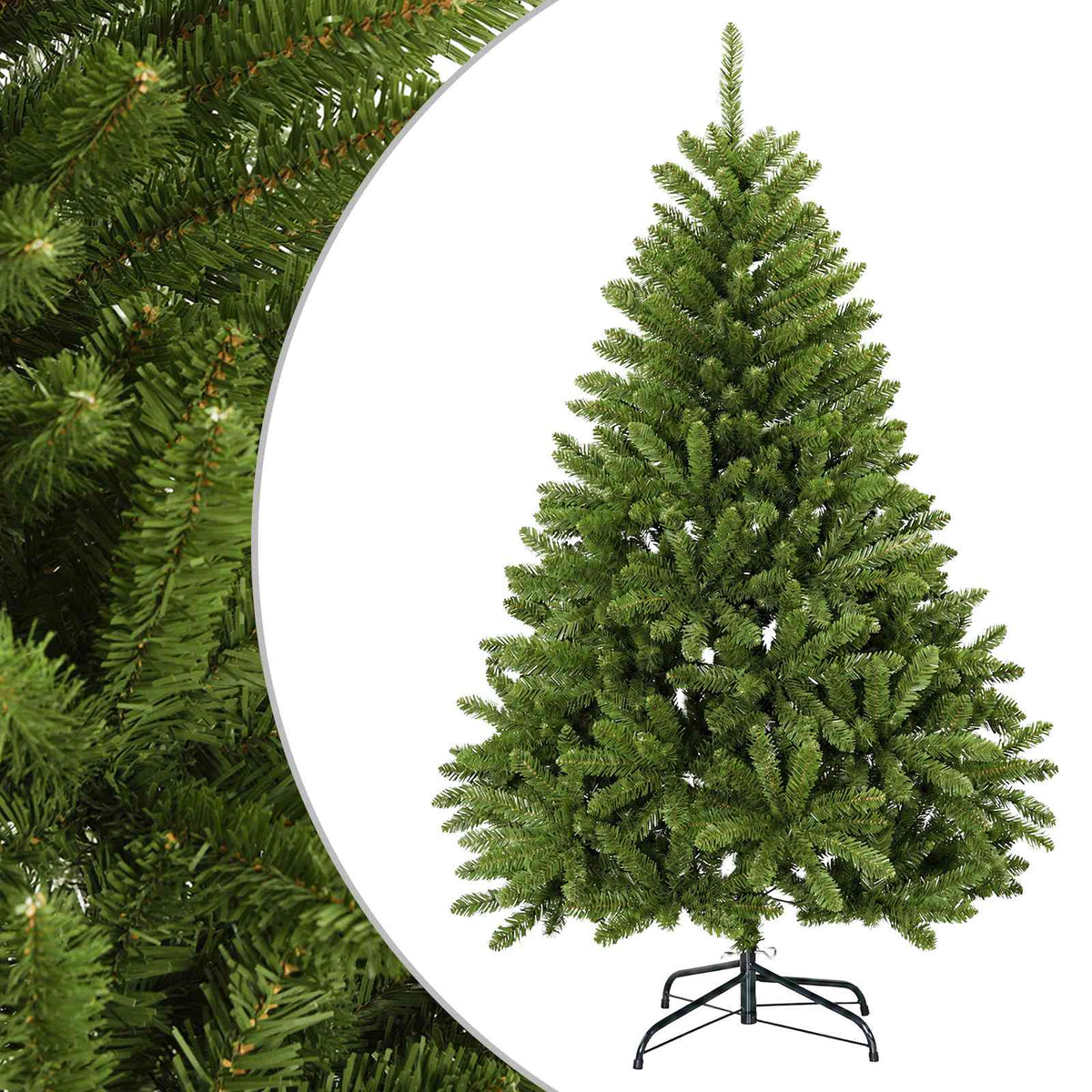 Dirbtinė Sulankstoma Kalėdų Eglutė 120 cm PVC Šviesiai žalia