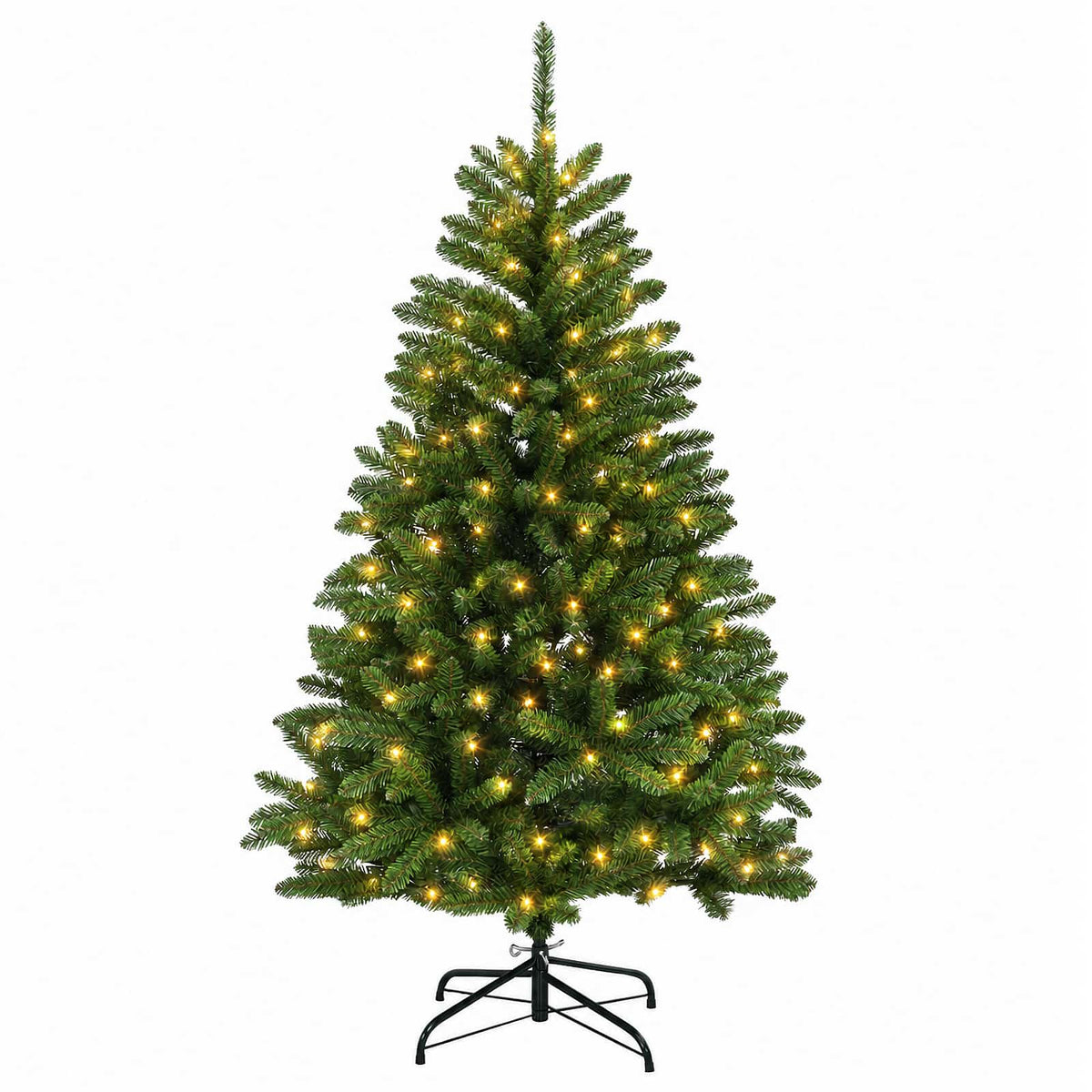 Dirbtinė Sulankstoma Kalėdų Eglutė 120 cm 150 LED Šilta balta