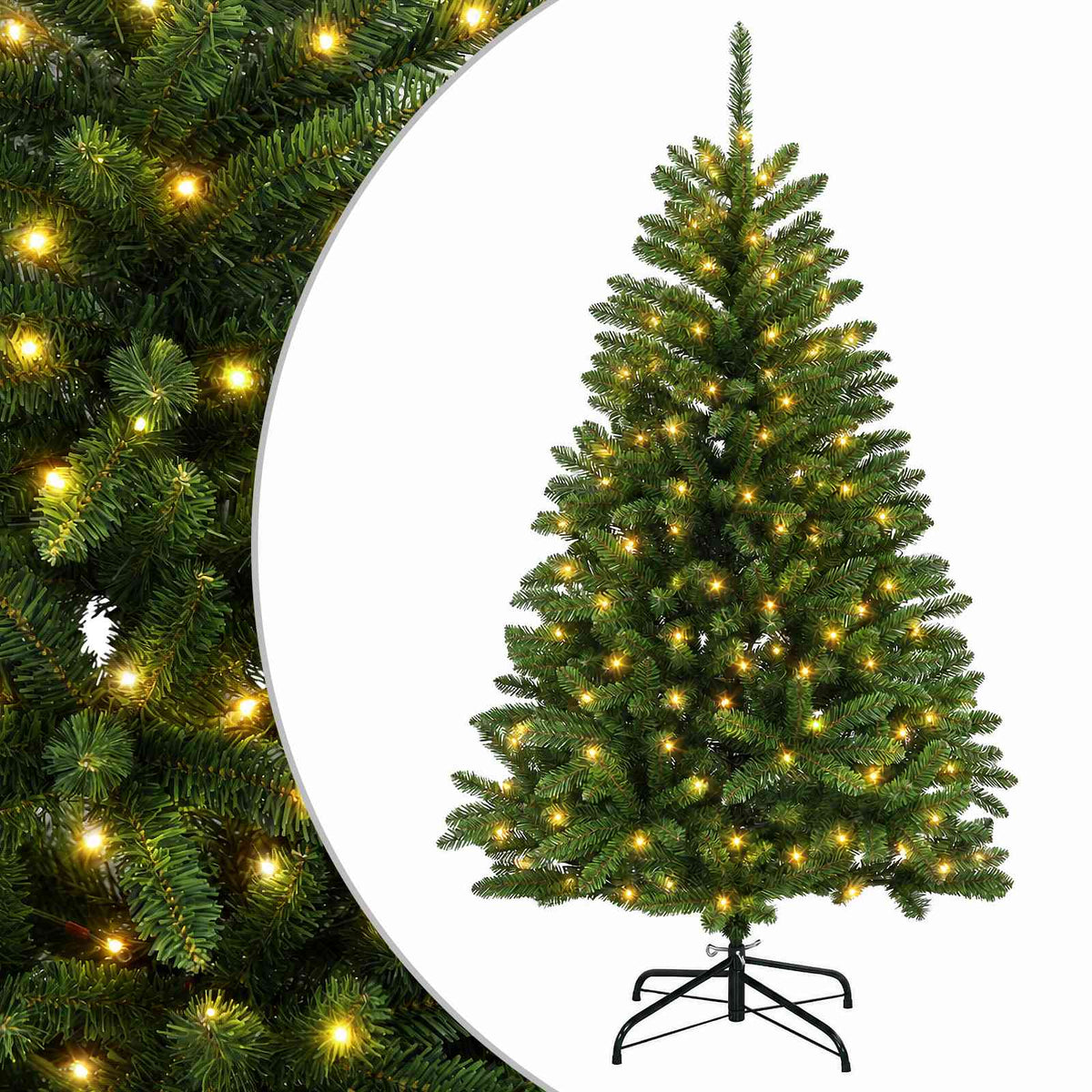 Dirbtinė Sulankstoma Kalėdų Eglutė 180 cm 300 LED Šilta balta