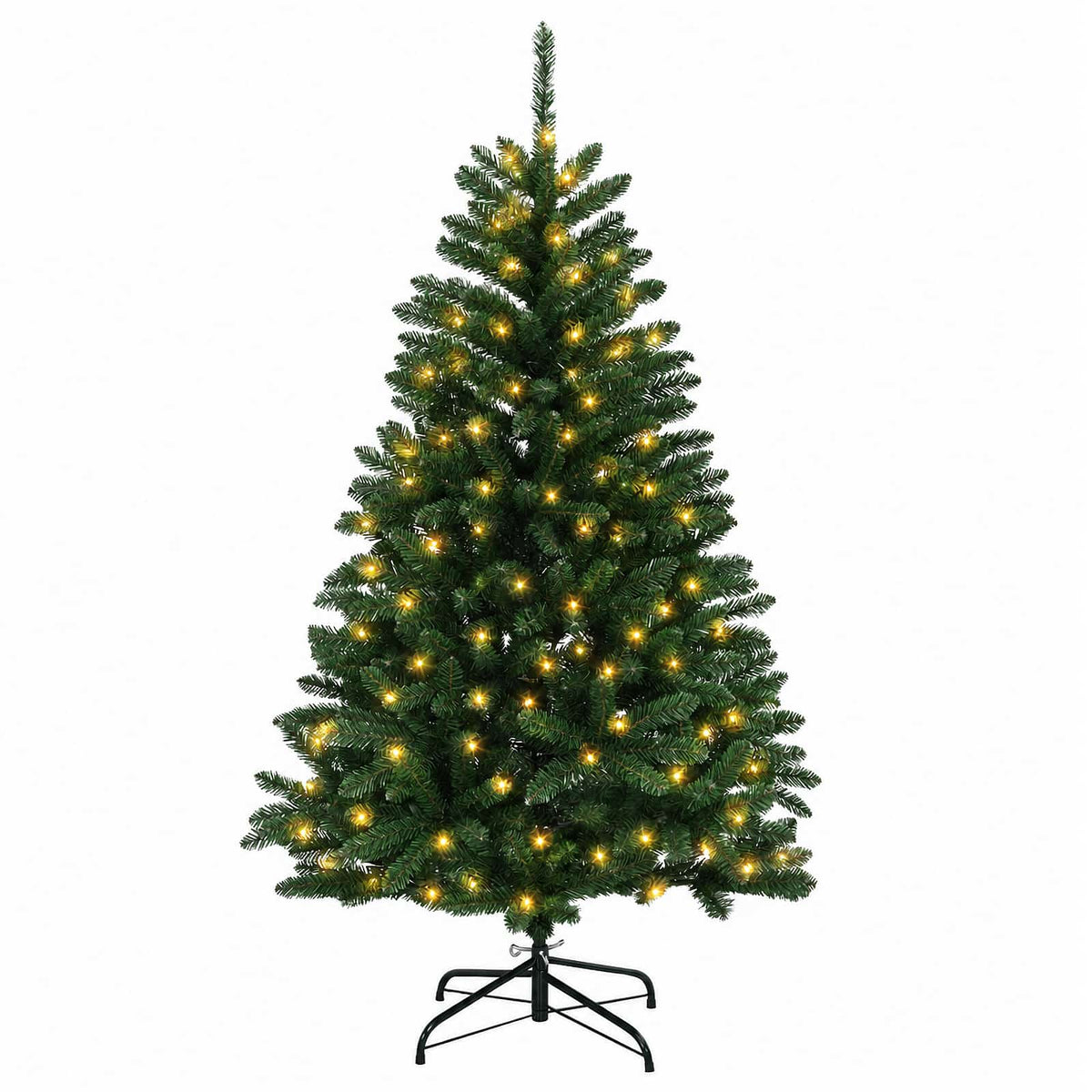 Dirbtinė Sulankstoma Kalėdų Eglutė 120 cm 150 LED Šilta balta