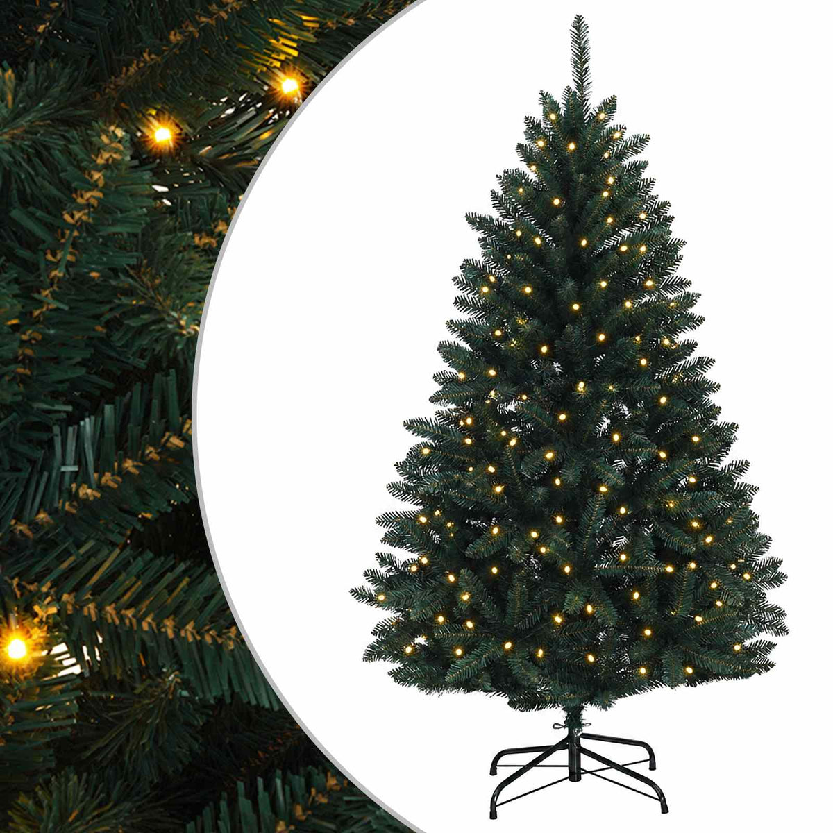 Dirbtinė Sulankstoma Kalėdų Eglutė 180 cm 300 LED Šilta balta