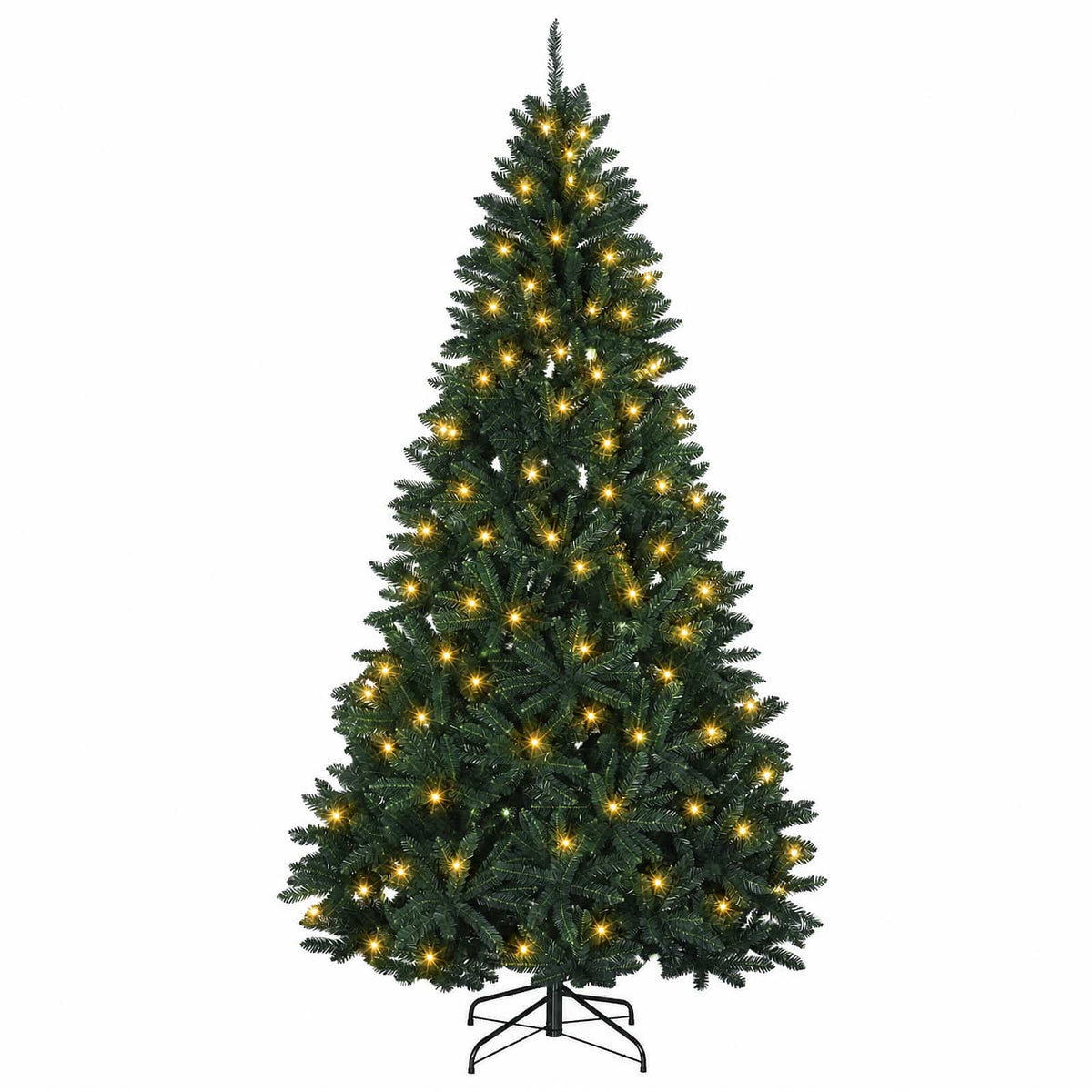 Dirbtinė Sulankstoma Kalėdų Eglutė 240 cm 600 LED Šilta balta